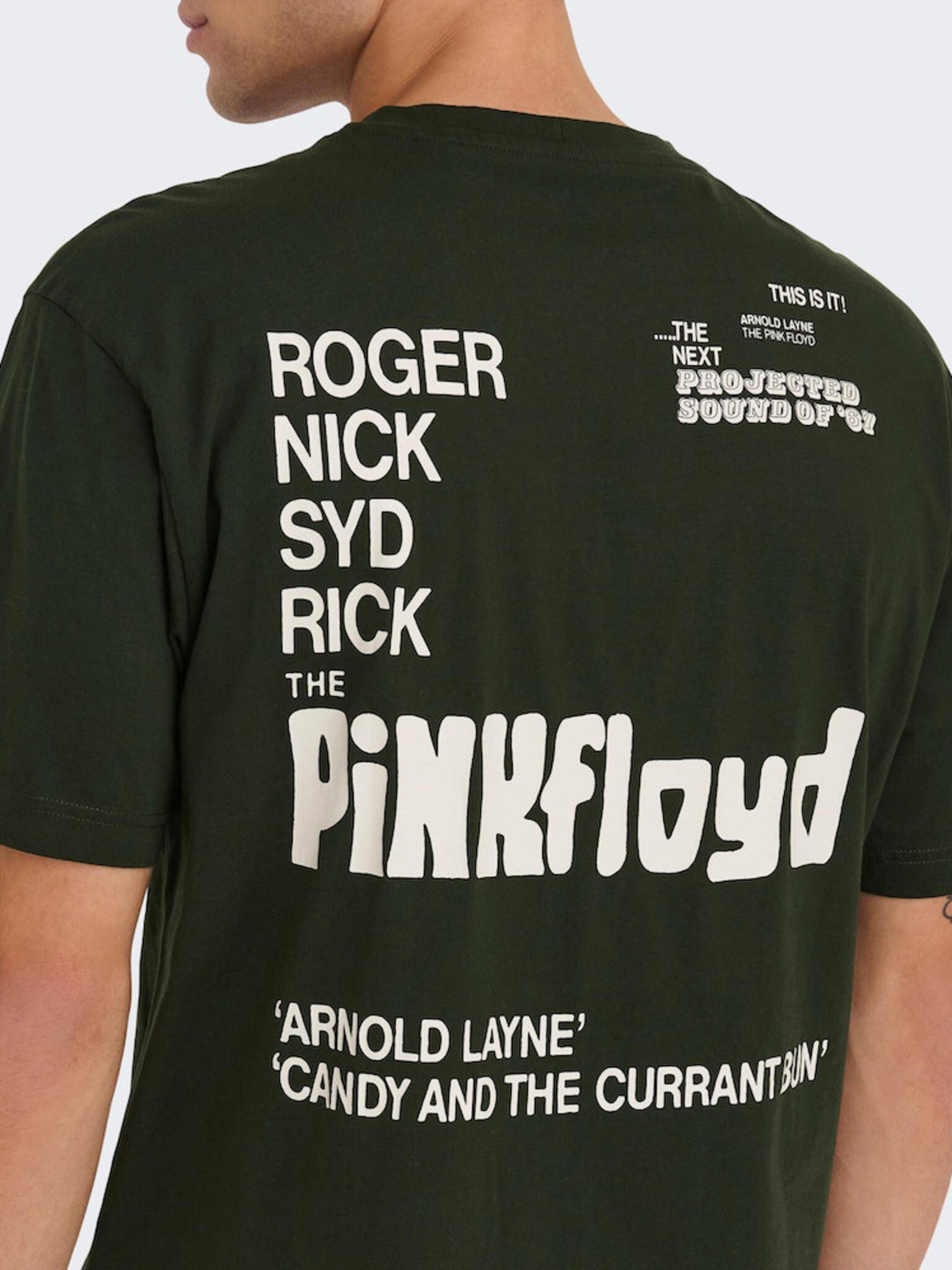 ONLY & SONS Pink Floyd Tricou Verde - Pled.ro