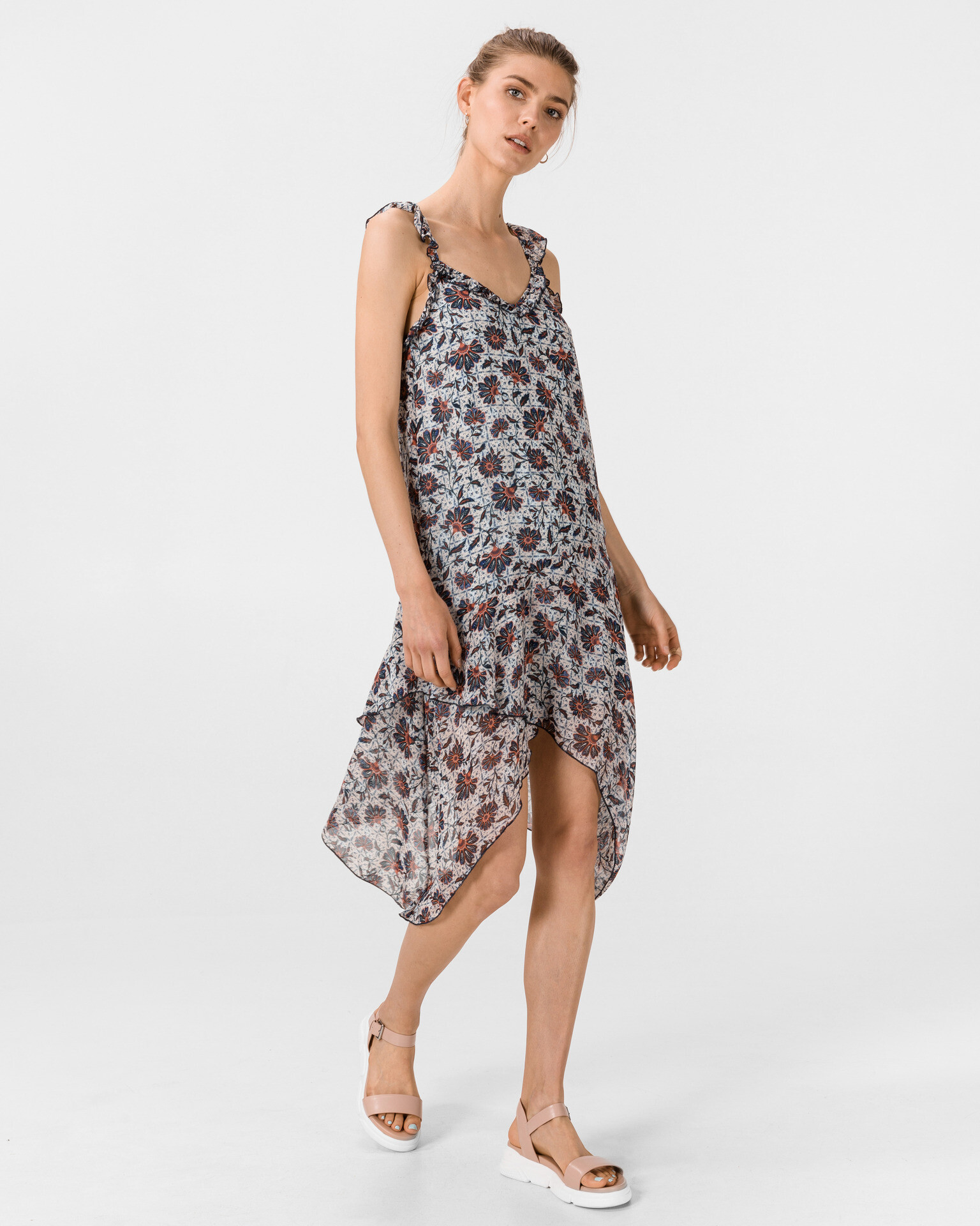 Pepe Jeans Carlota Rochie Albastru Alb - Pled.ro