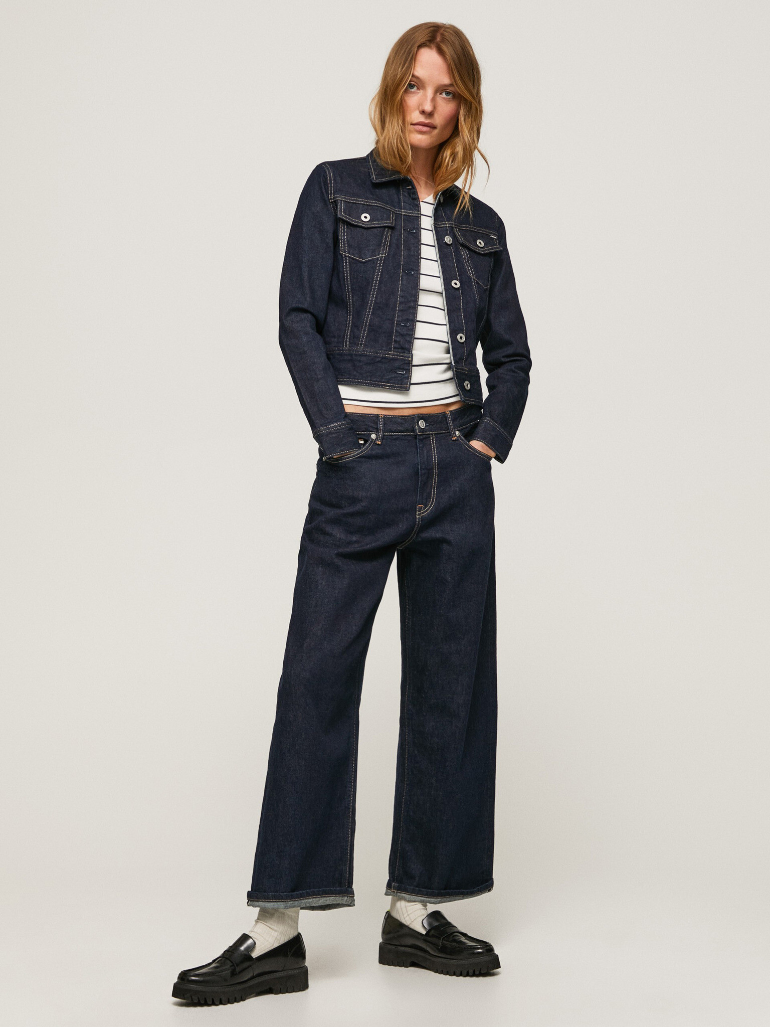 Pepe Jeans Edie Jeans Albastru - Pled.ro