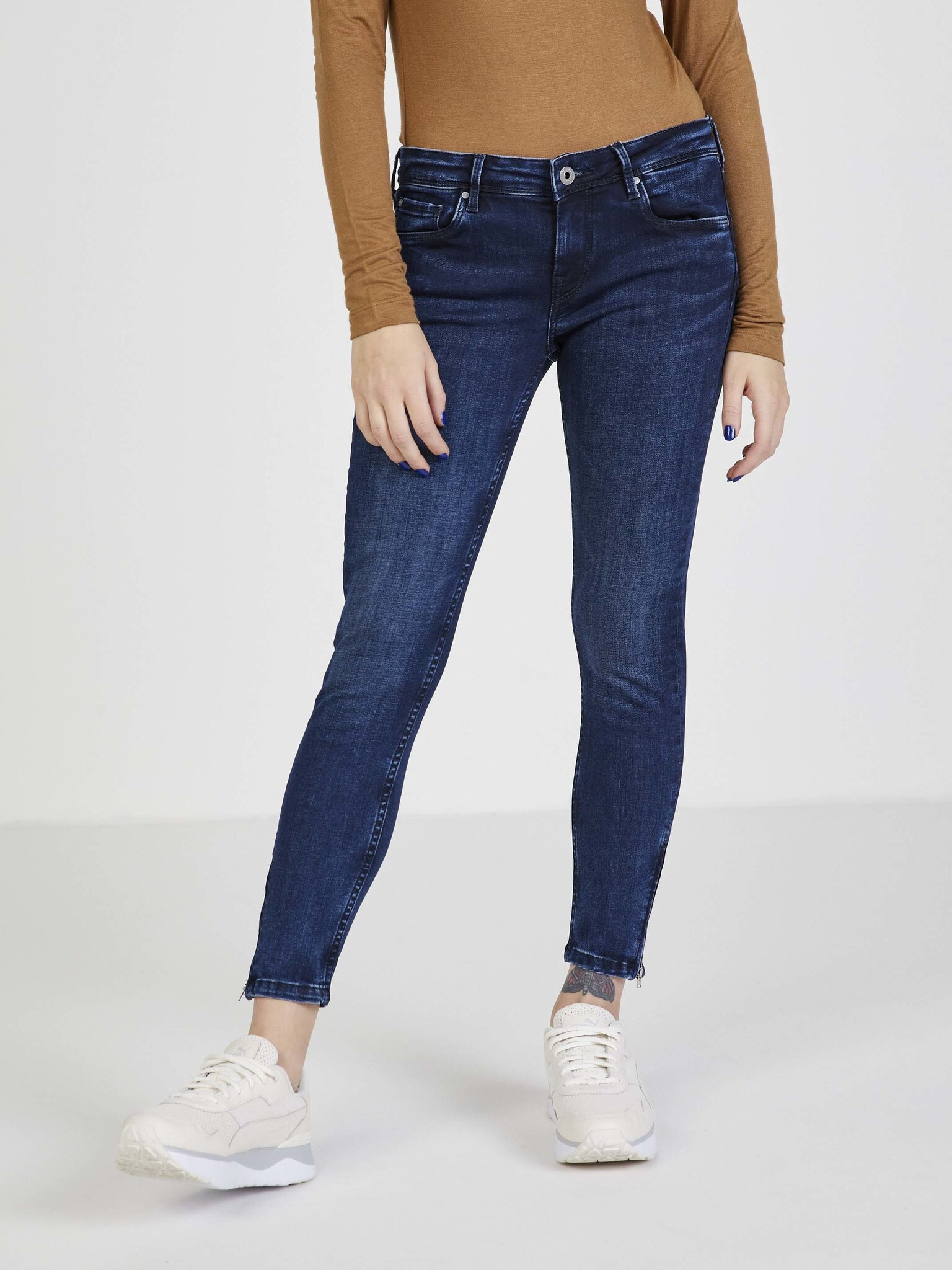 Pepe Jeans Lola Zip Jeans Albastru - Pled.ro