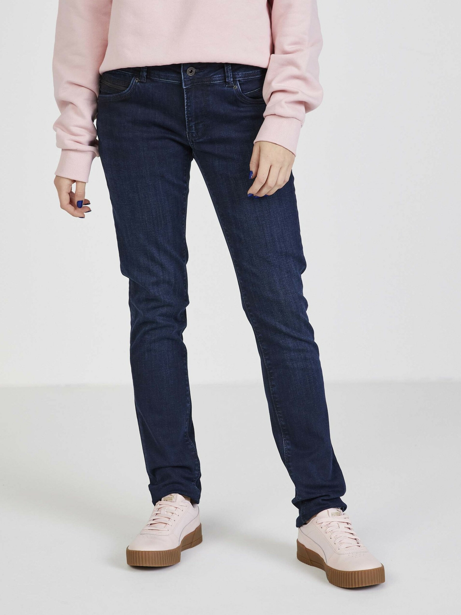 Pepe Jeans New Brooke Jeans Albastru - Pled.ro