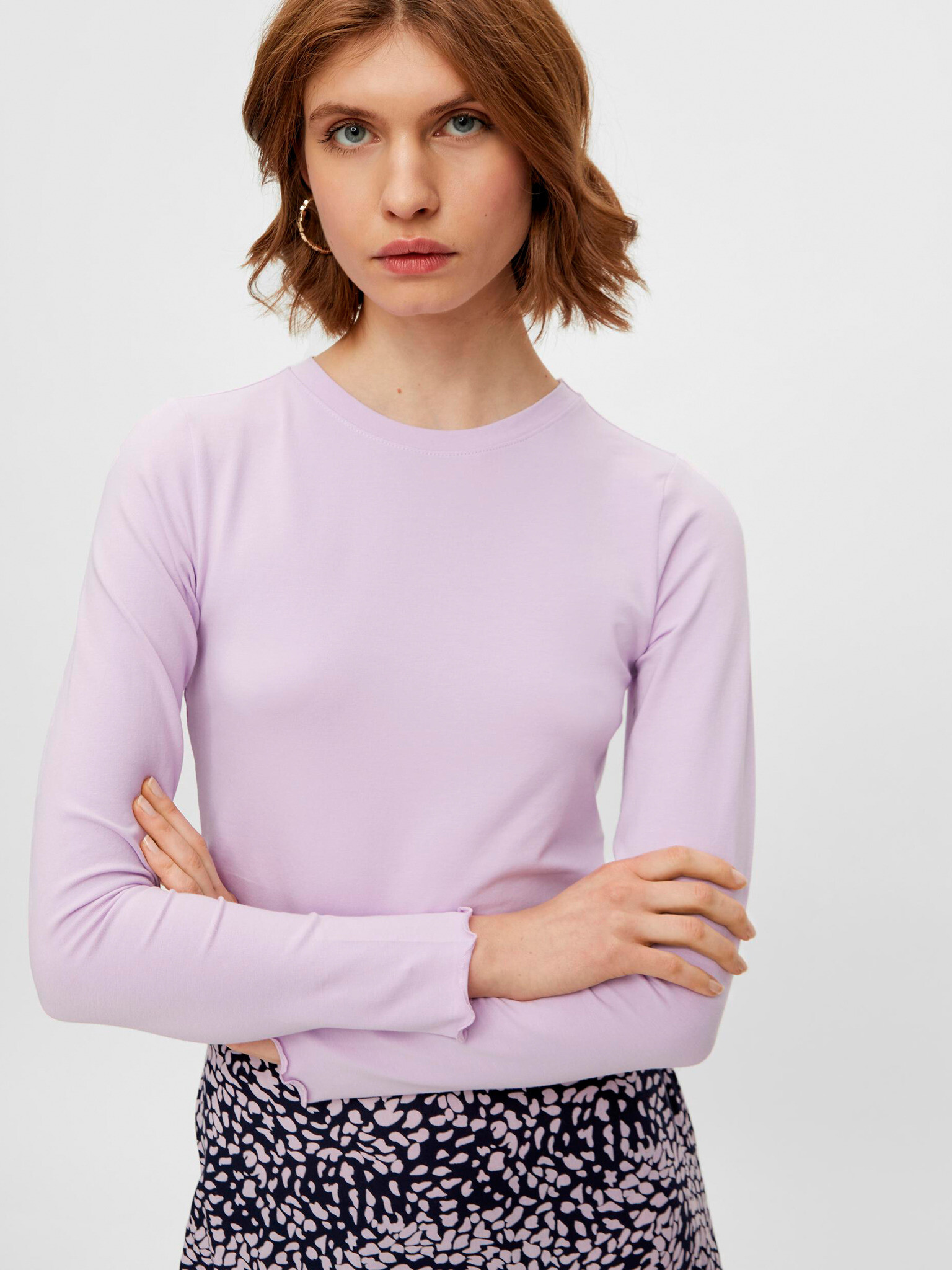 Pieces Maddi Crop top Violet - Pled.ro