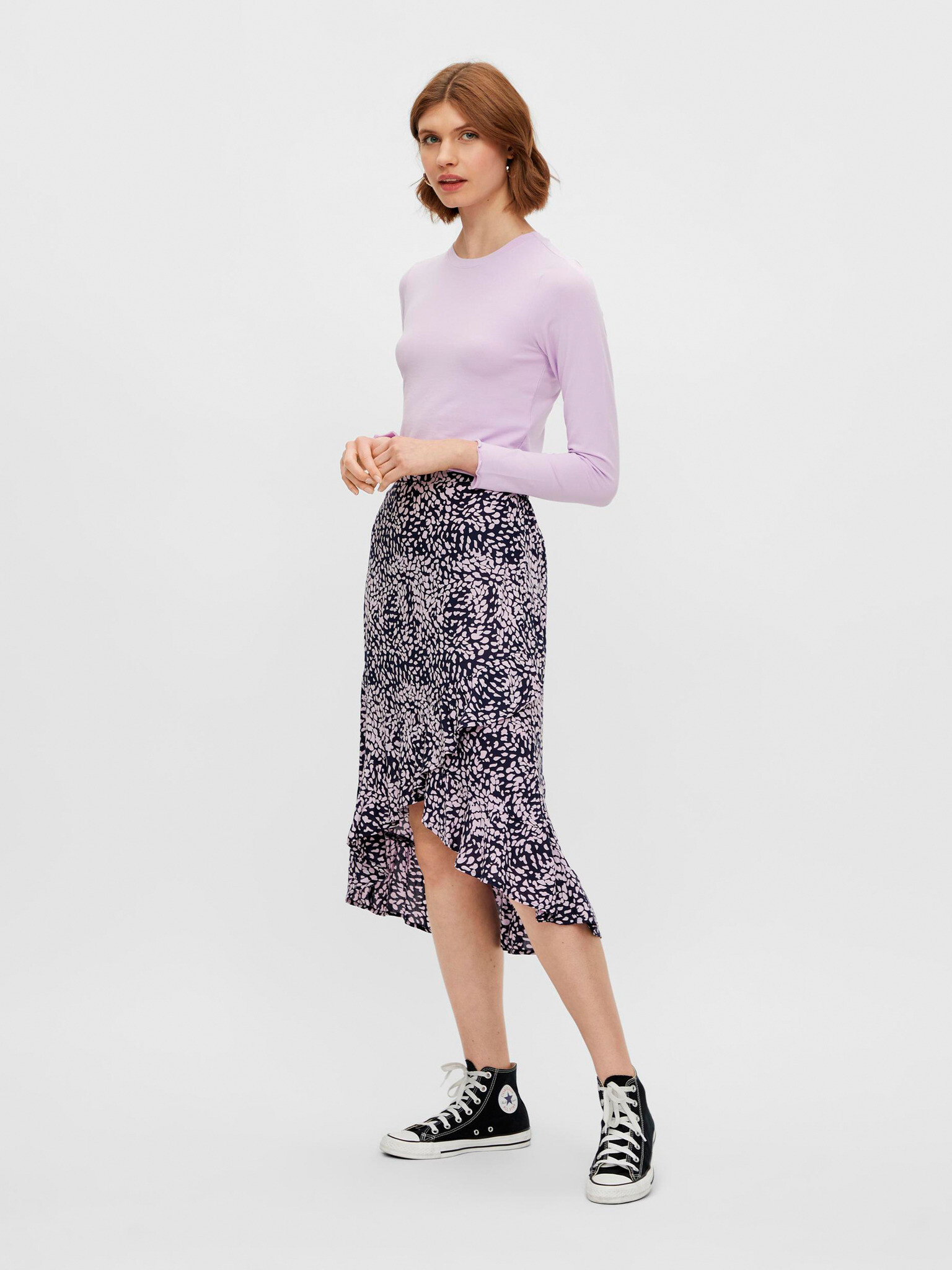 Pieces Maddi Crop top Violet - Pled.ro