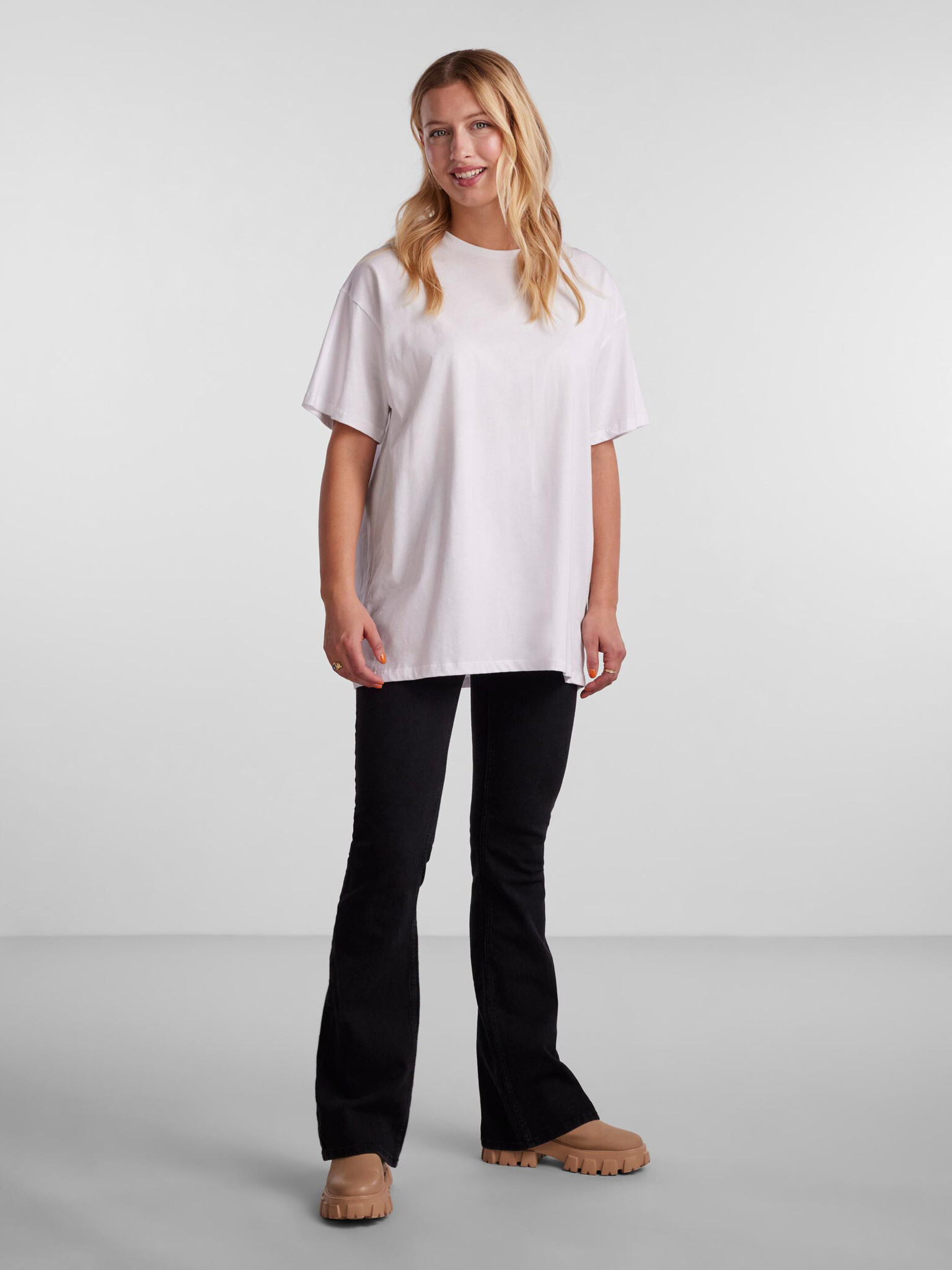 Pieces Rina Tricou Alb - Pled.ro