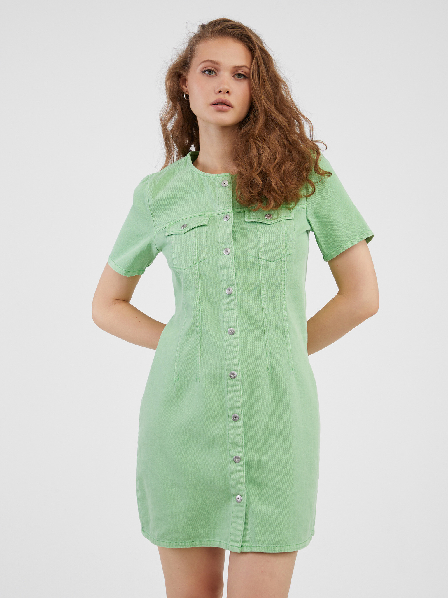 Pieces Tara Rochie Verde - Pled.ro