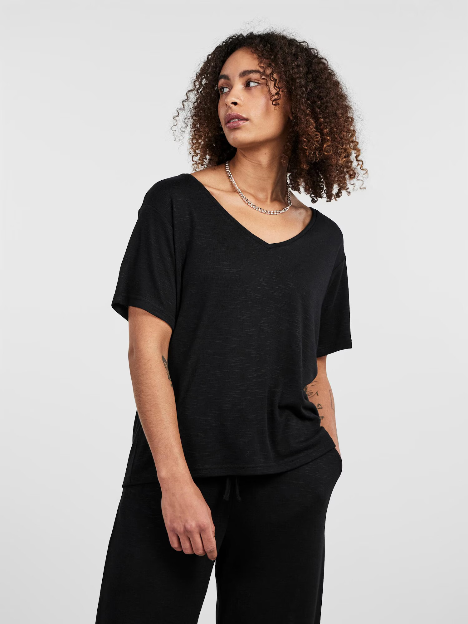 Pieces Tricou Negru - Pled.ro