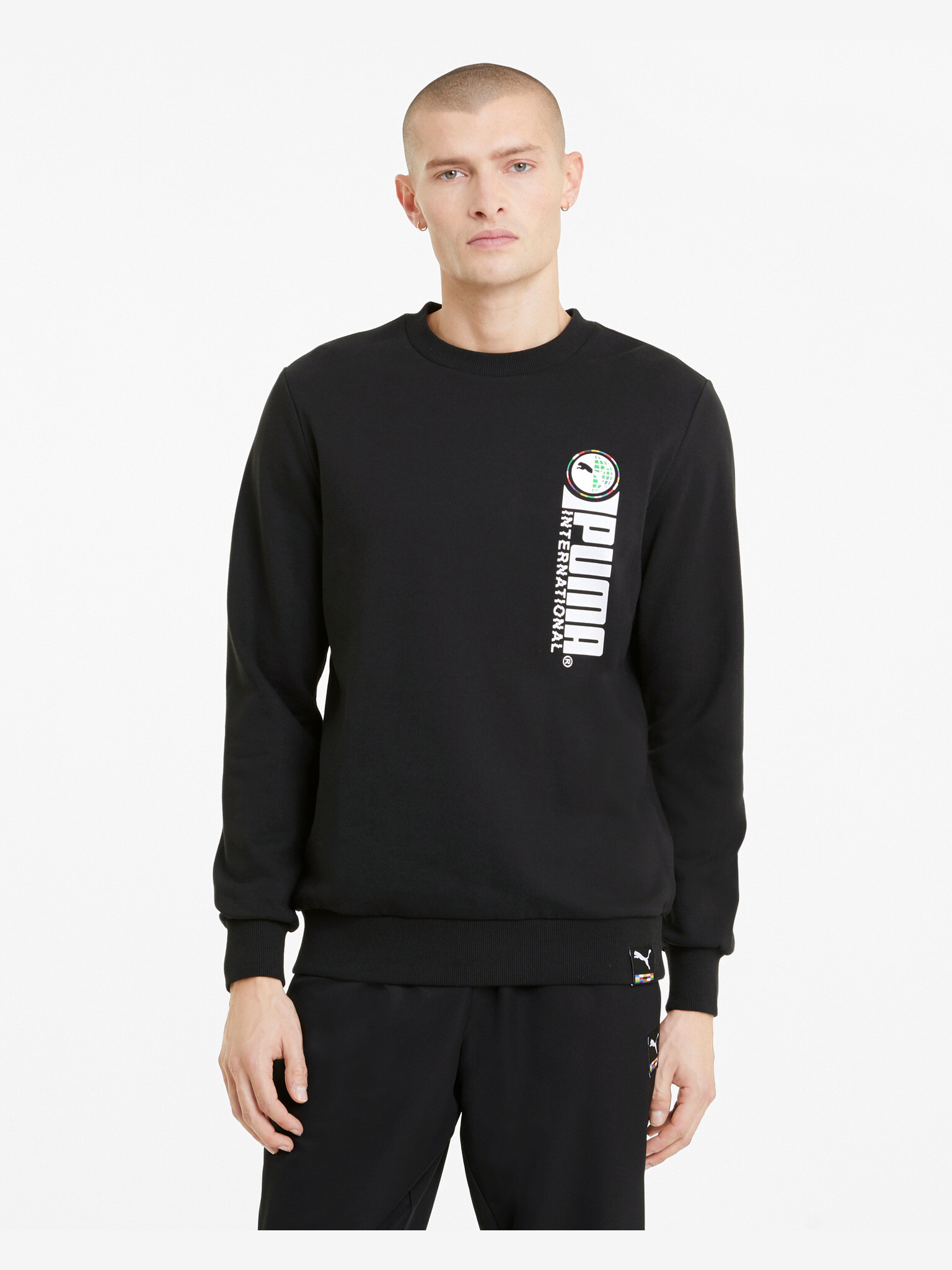 Puma Graphic Crew Hanorac Negru - Pled.ro