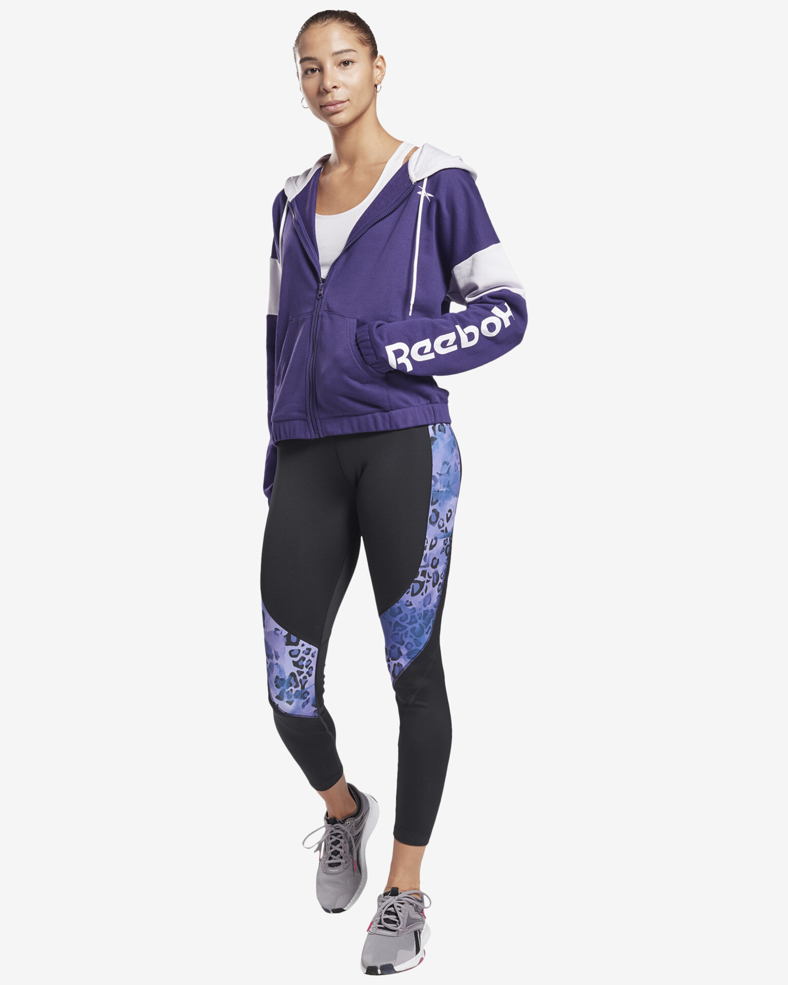 Reebok Training Essentials Linear Logo Hanorac Violet - Pled.ro