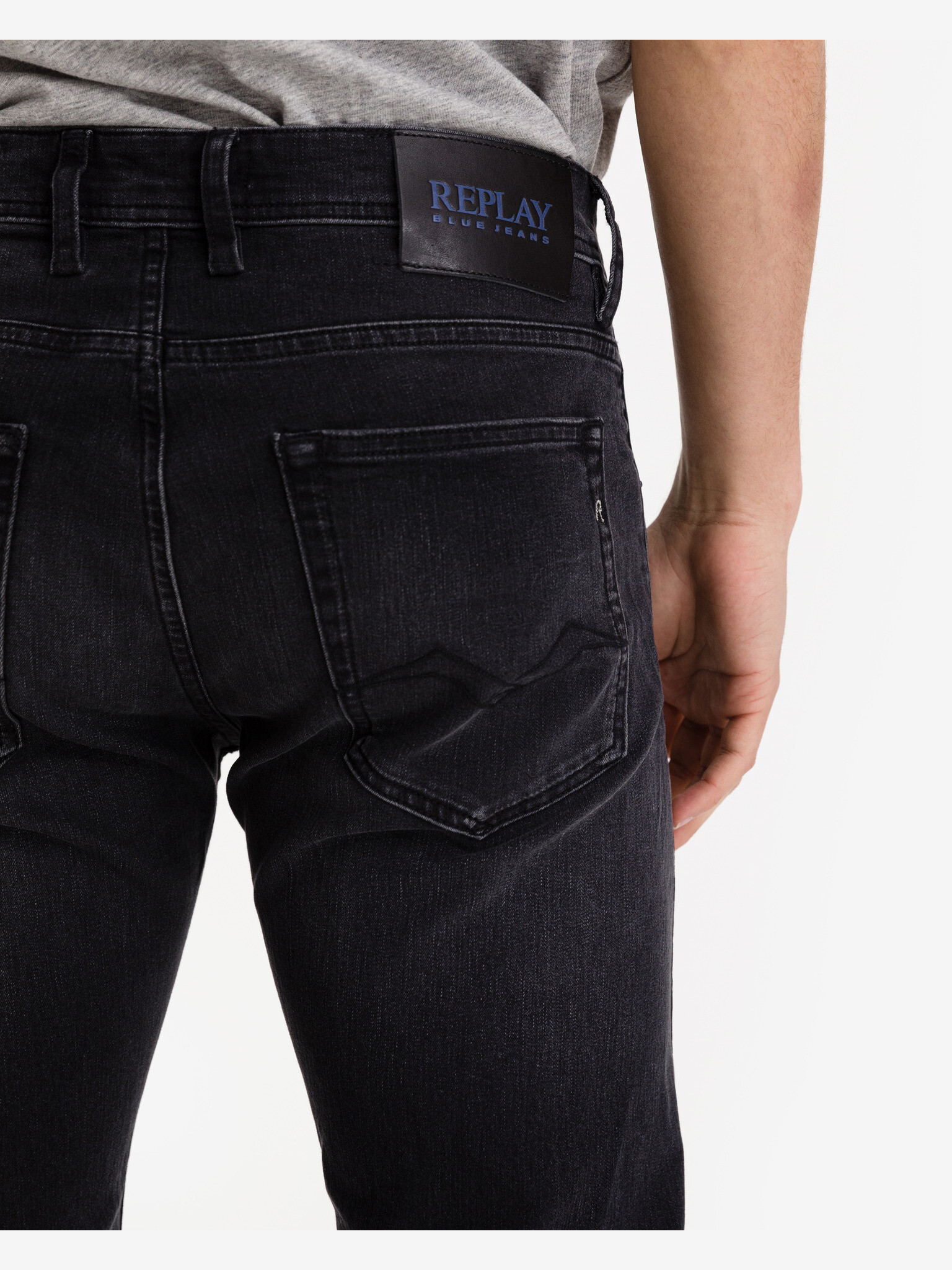 Replay 573 Bio Grover Jeans Negru - Pled.ro