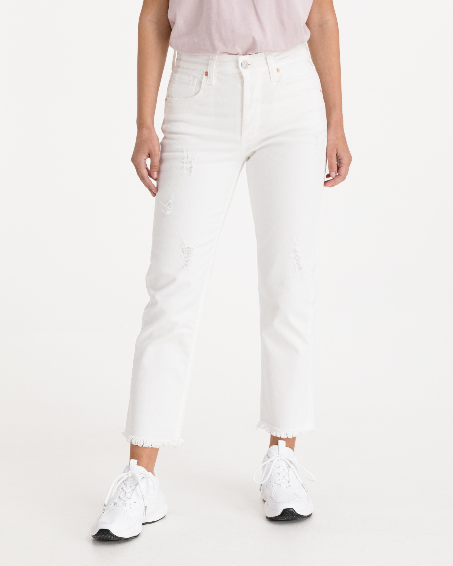 Replay Maijke Jeans Alb - Pled.ro