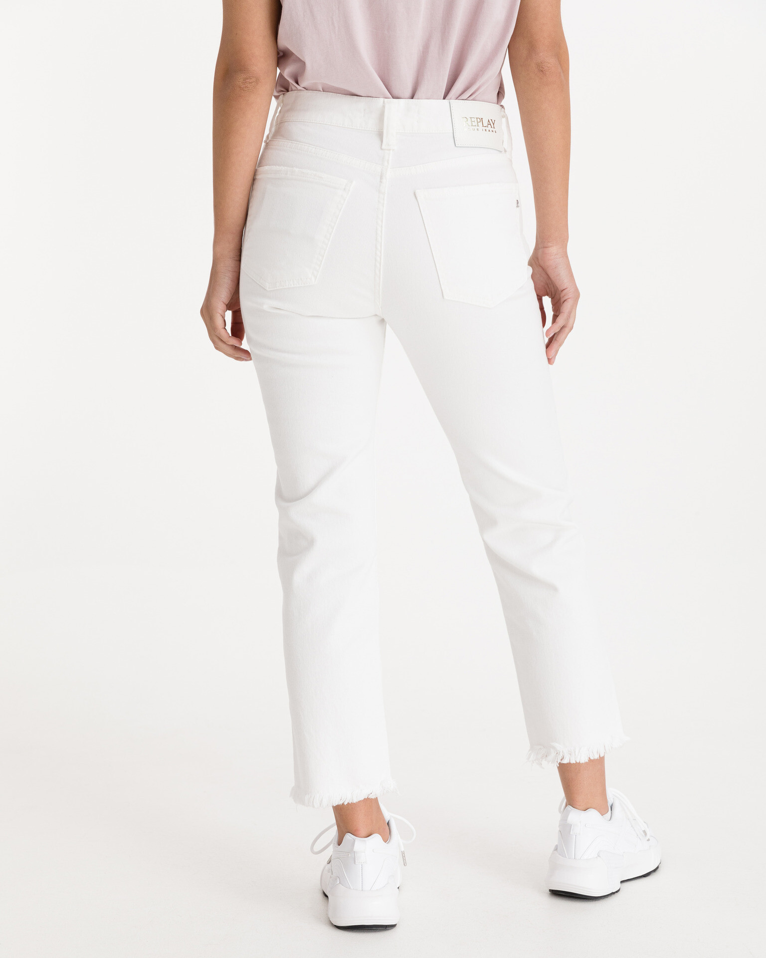 Replay Maijke Jeans Alb - Pled.ro