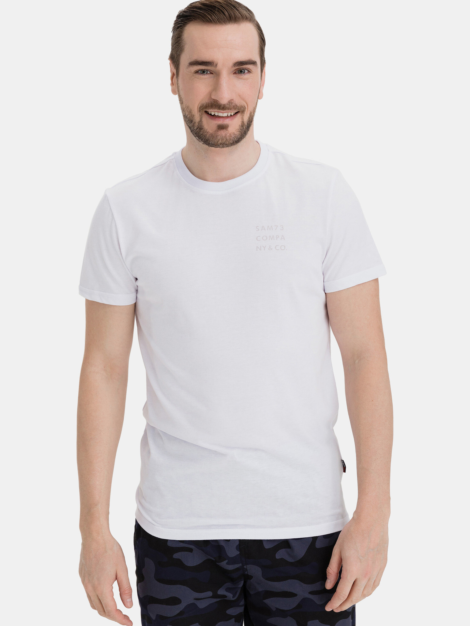 Sam 73 Tricou Alb - Pled.ro