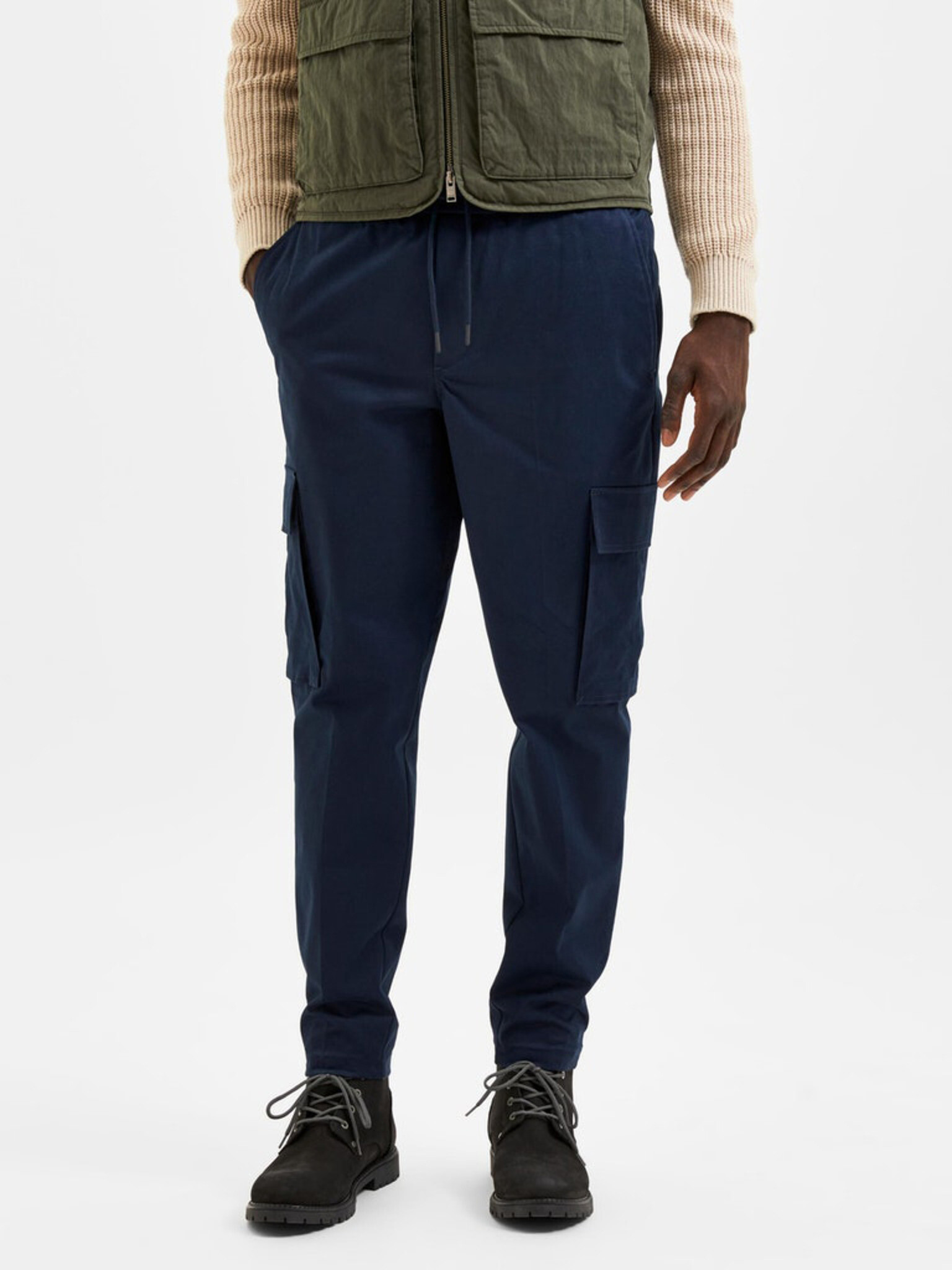 SELECTED Homme Kent Pantaloni Albastru - Pled.ro