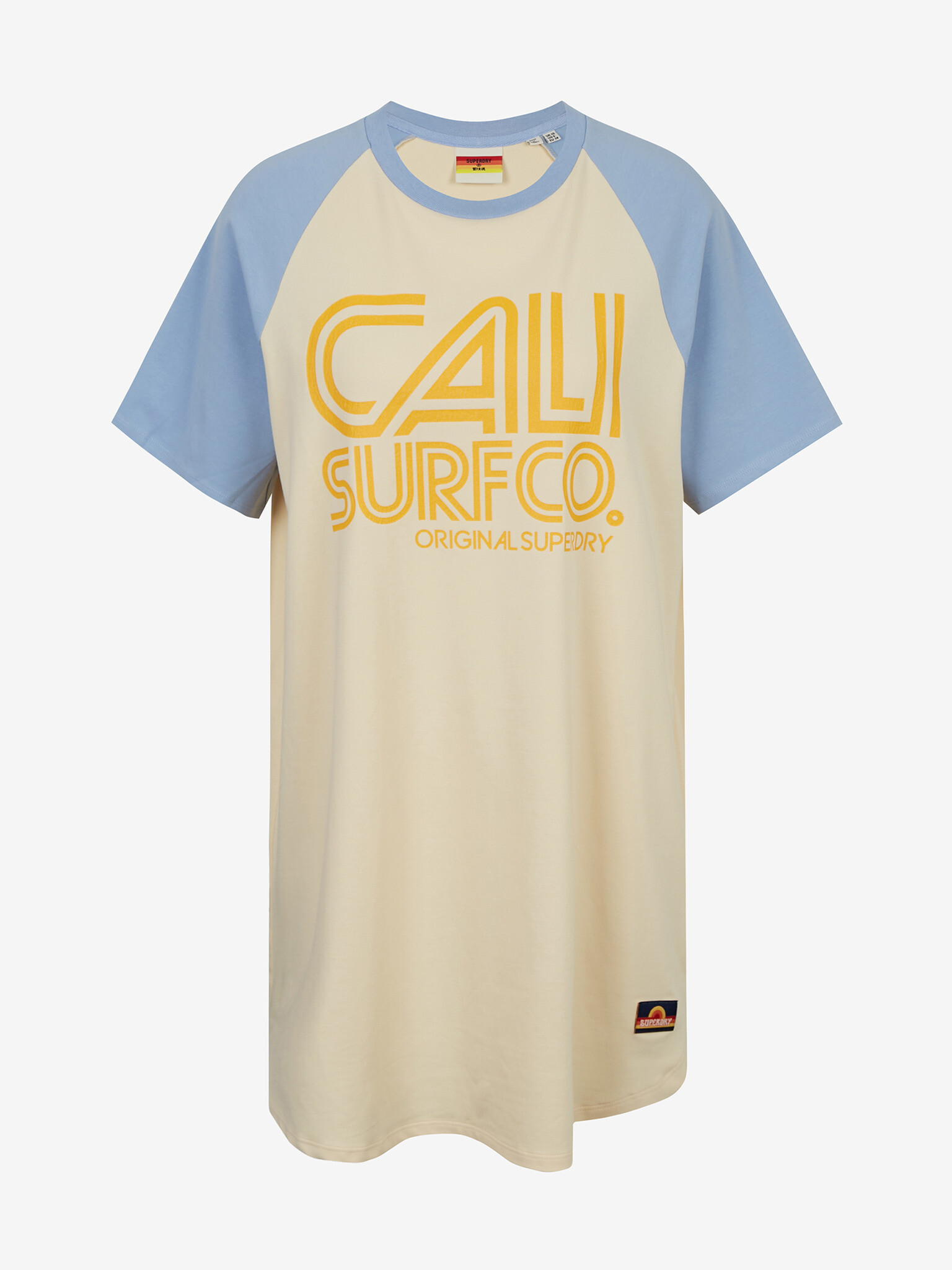 SuperDry Cali Surf Raglan Tshirt Dress Rochie Roz - Pled.ro