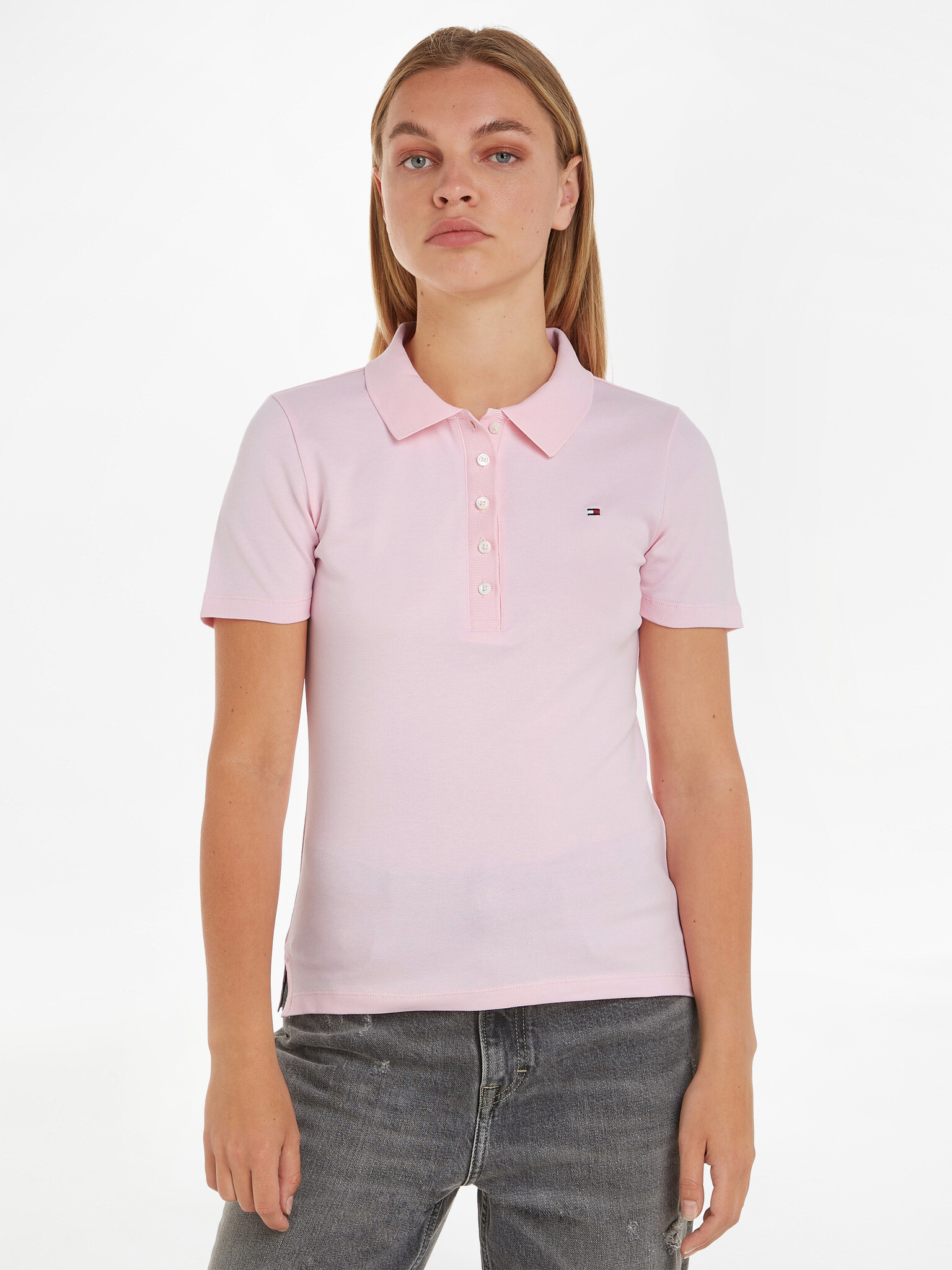 Tommy Hilfiger 1985 Pique Polo Tricou Roz - Pled.ro