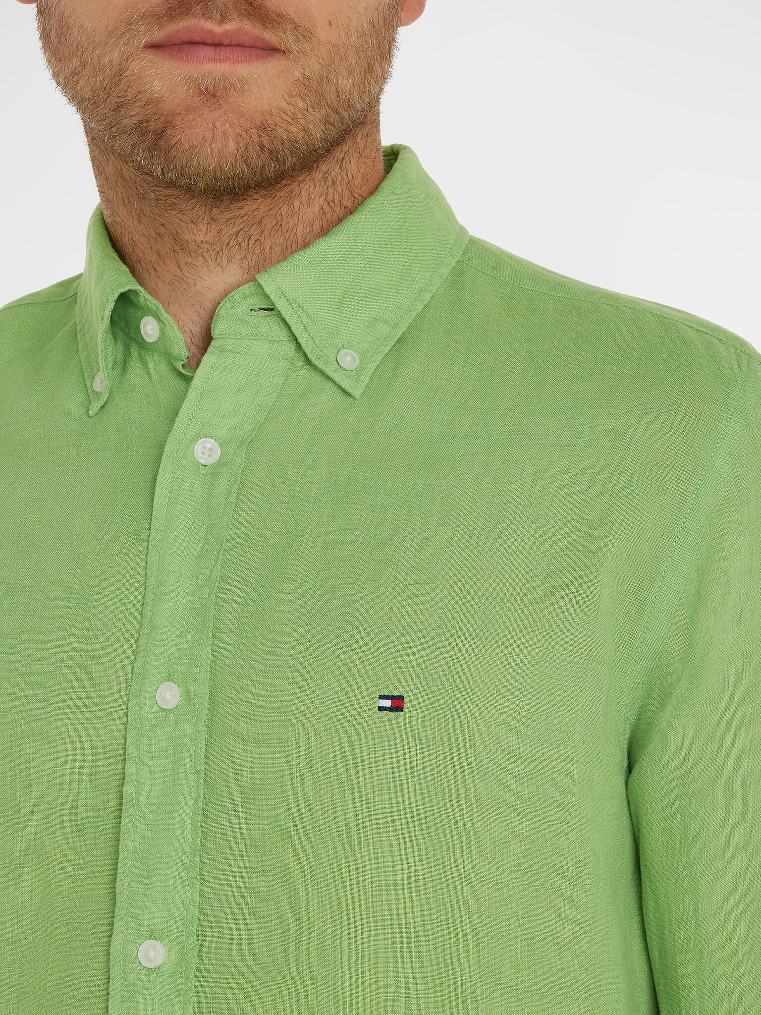 Tommy Hilfiger Cămașă Verde - Pled.ro