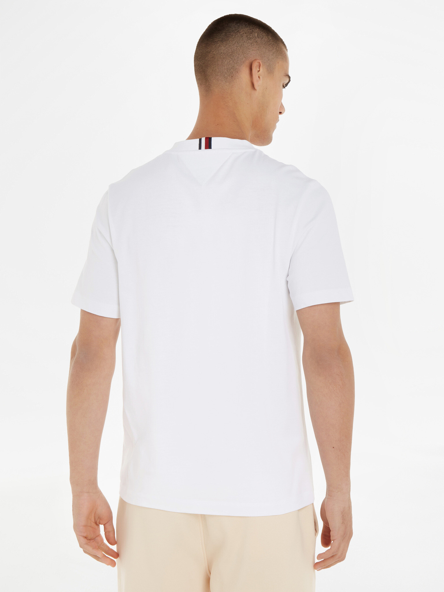 Tommy Hilfiger Curved Monogram Tricou Alb - Pled.ro