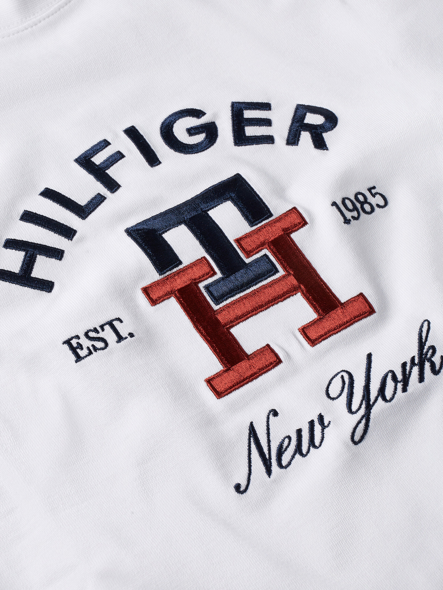 Tommy Hilfiger Curved Monogram Tricou Alb - Pled.ro