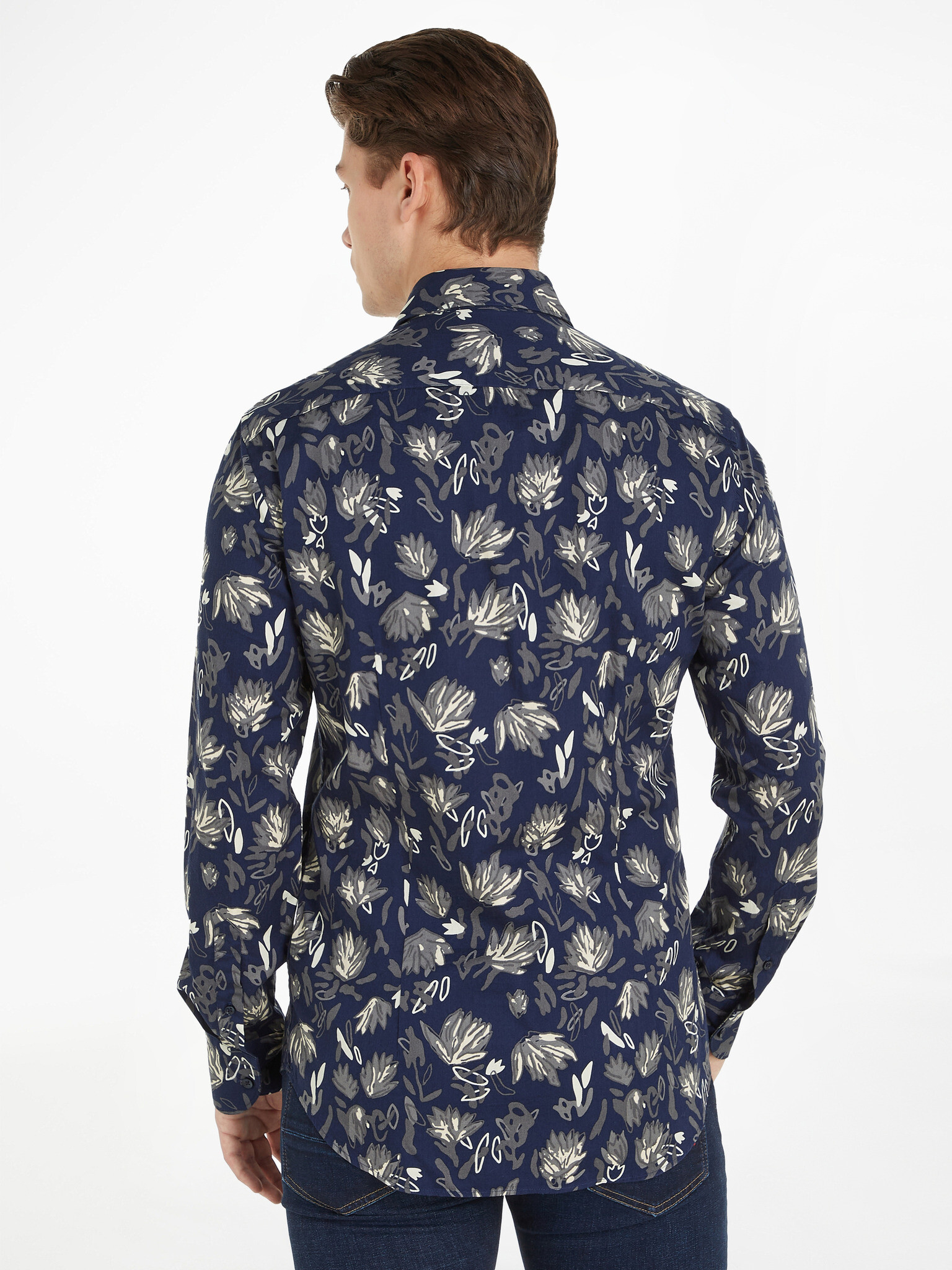 Tommy Hilfiger Floral Print Cămașă Albastru - Pled.ro