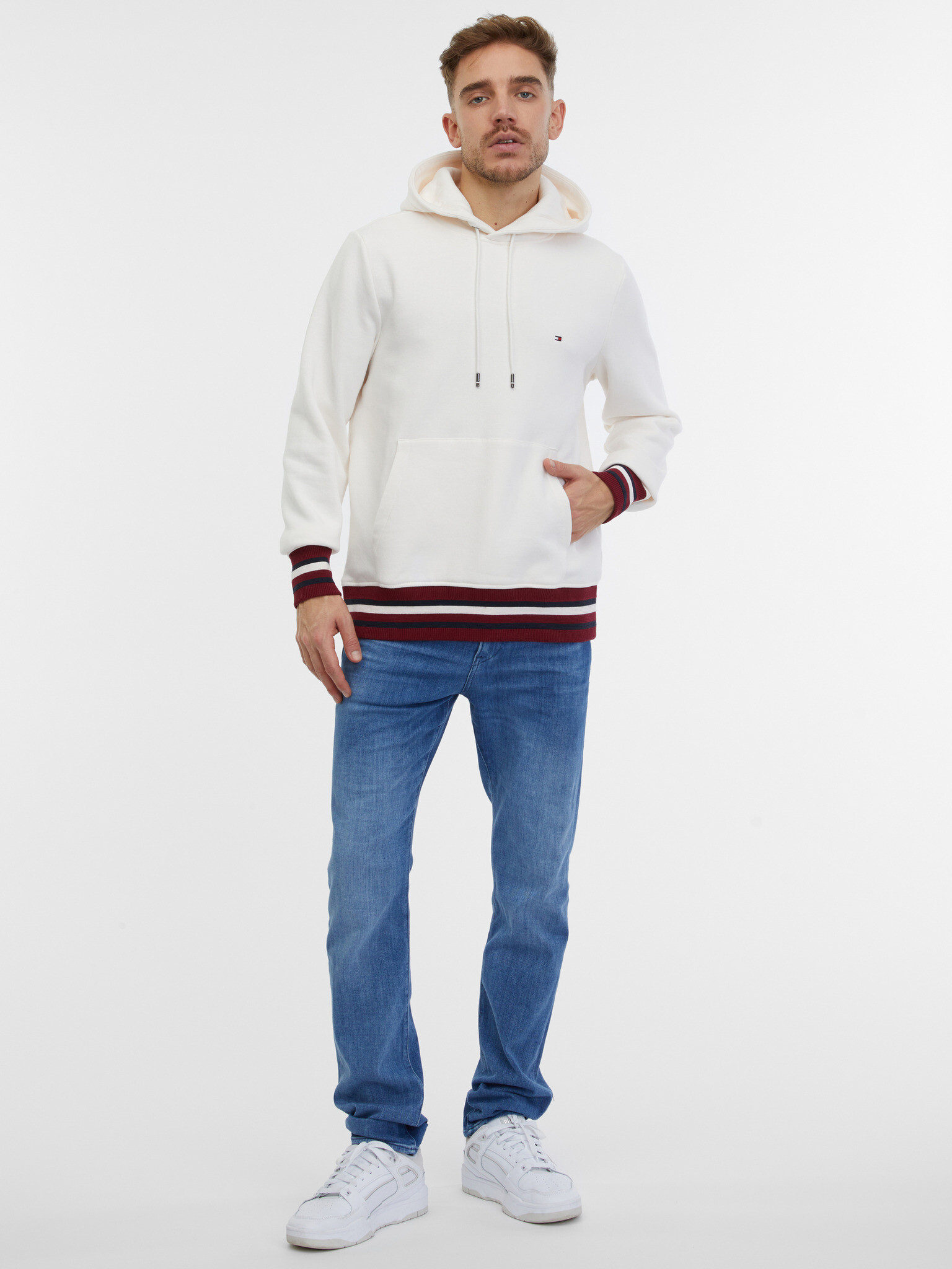 Tommy Hilfiger Hanorac Alb - Pled.ro