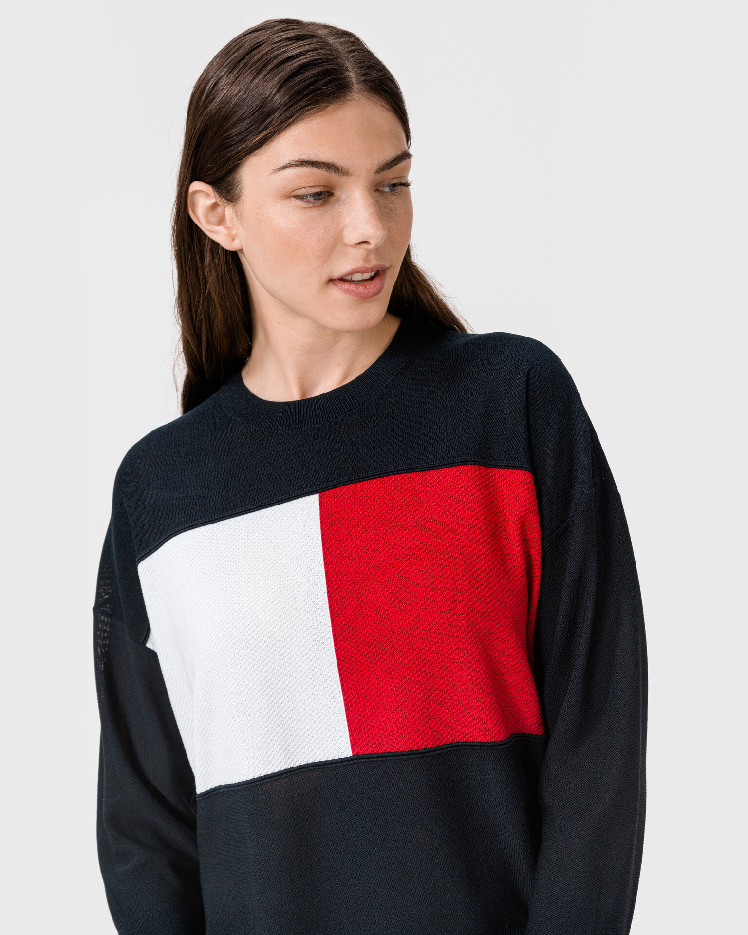 Tommy Hilfiger Icon Flag Pulover Albastru - Pled.ro