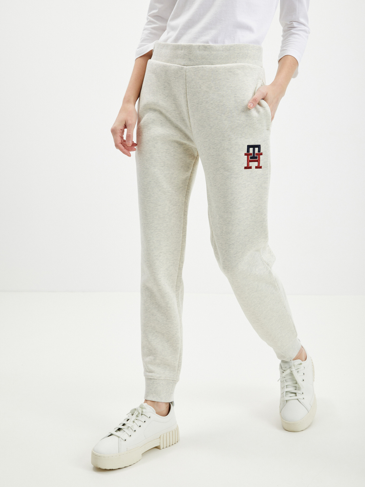 Tommy Hilfiger Monogram Pantaloni de trening Alb - Pled.ro