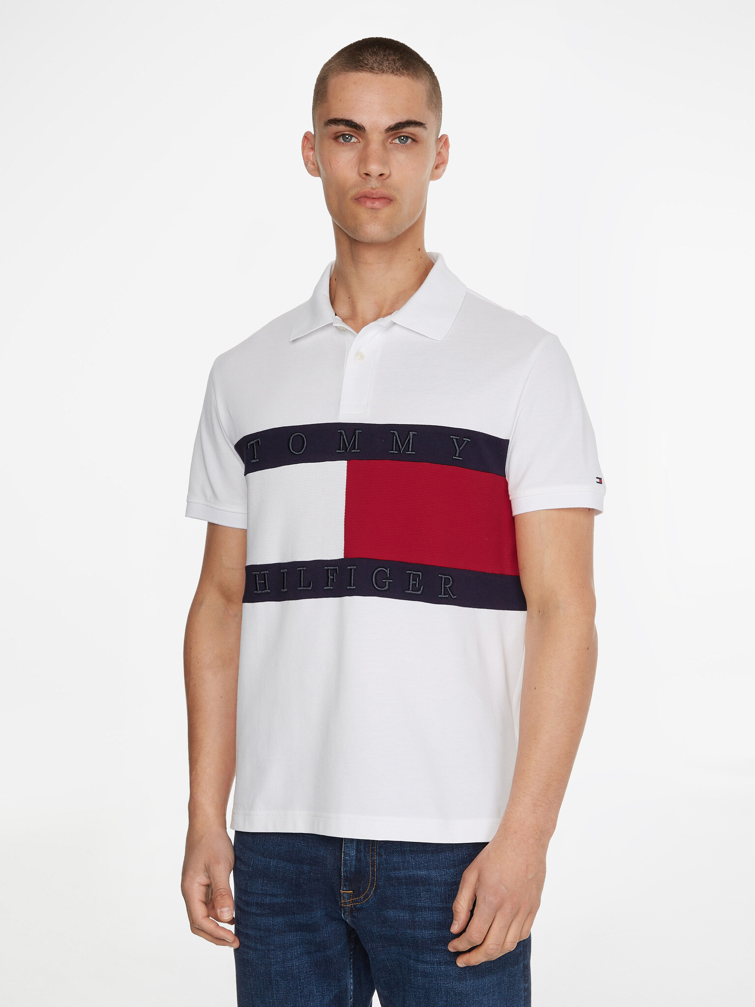 Tommy Hilfiger Polo Tricou Alb - Pled.ro