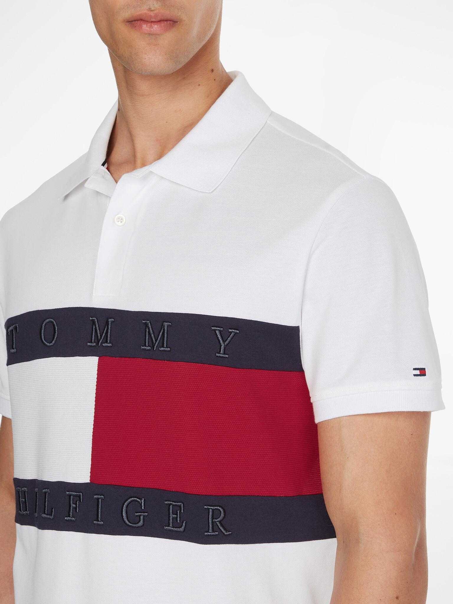 Tommy Hilfiger Polo Tricou Alb - Pled.ro