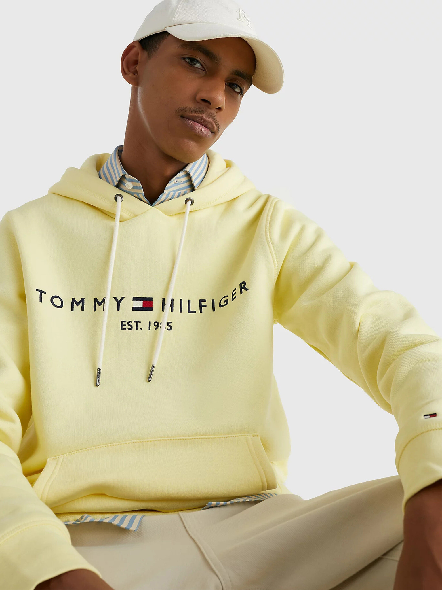 Tommy Hilfiger Tommy Logo Hoody Hanorac Galben - Pled.ro