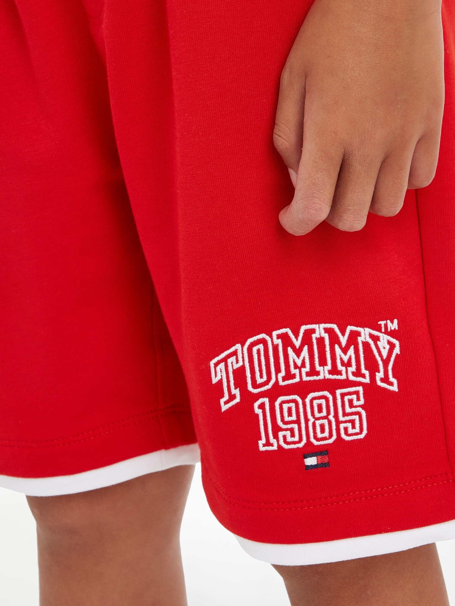 Tommy Hilfiger Tommy Varsity Pantaloni scurţi pentru copii Roșu - Pled.ro