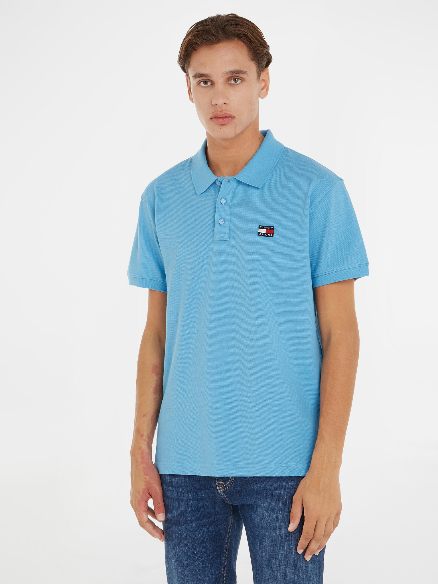 Tommy Jeans Badge Polo Tricou Albastru - Pled.ro