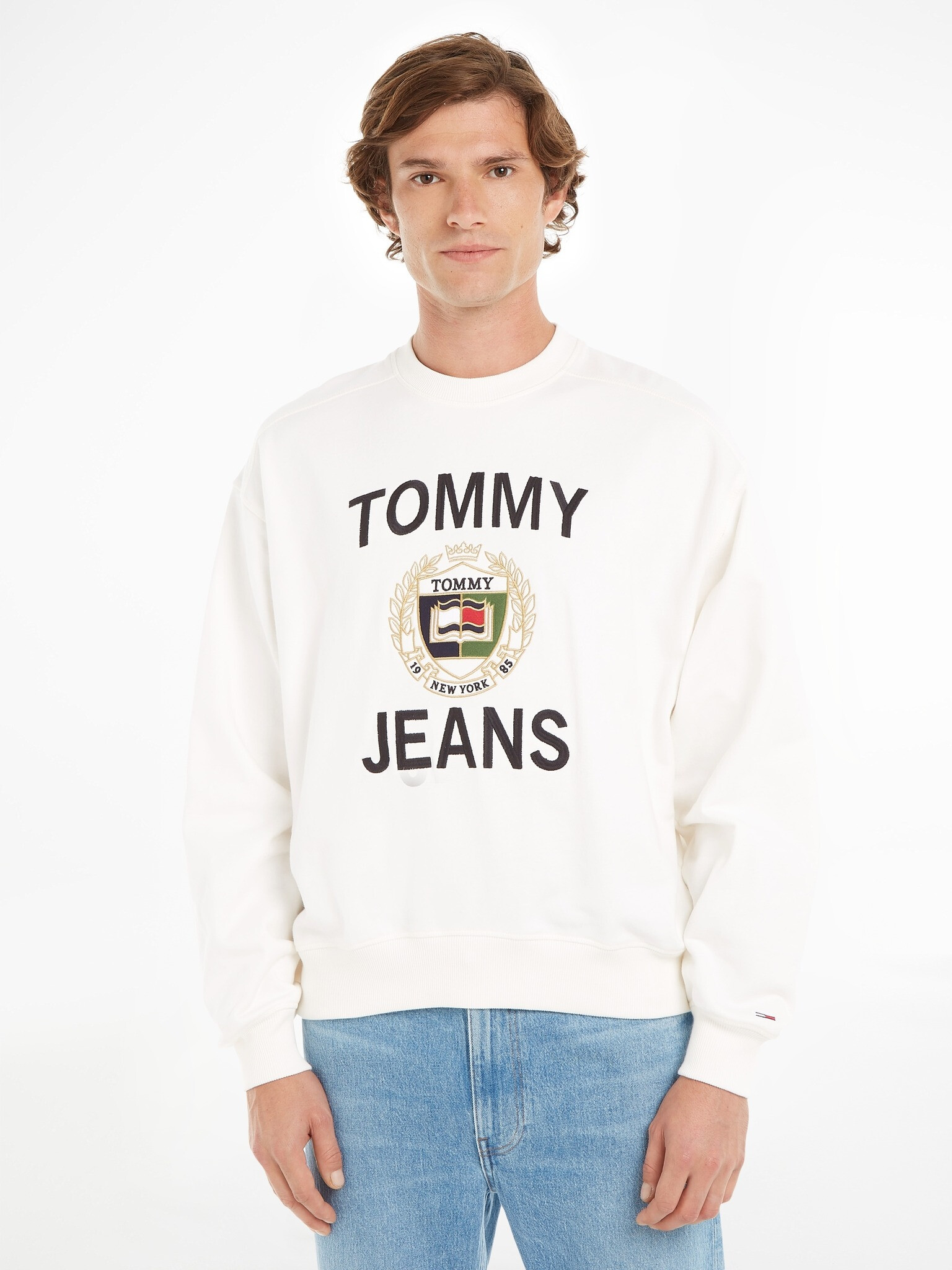 Tommy Jeans Boxy Luxe Hanorac Alb - Pled.ro