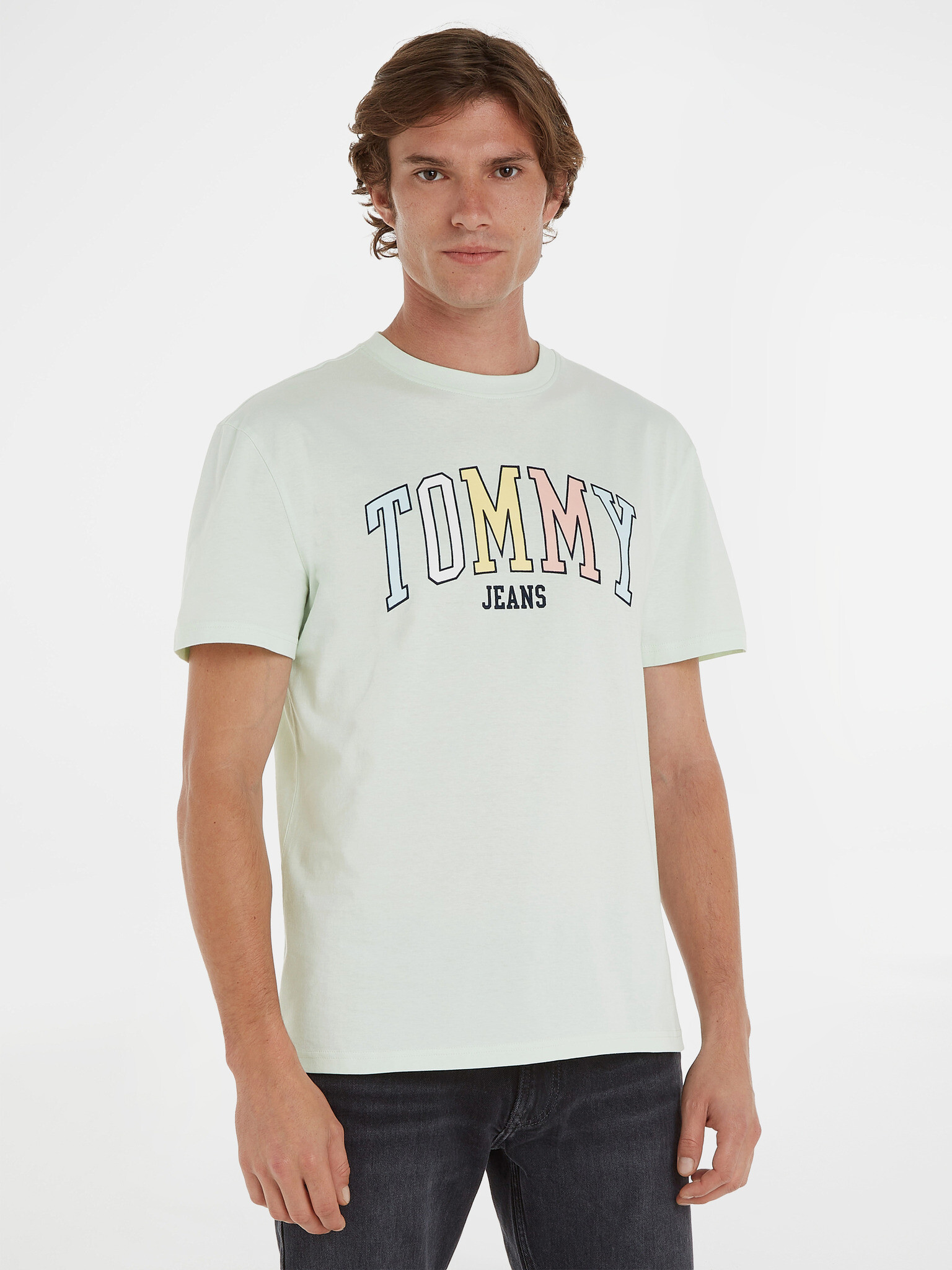 Tommy Jeans College Pop Tricou Verde - Pled.ro