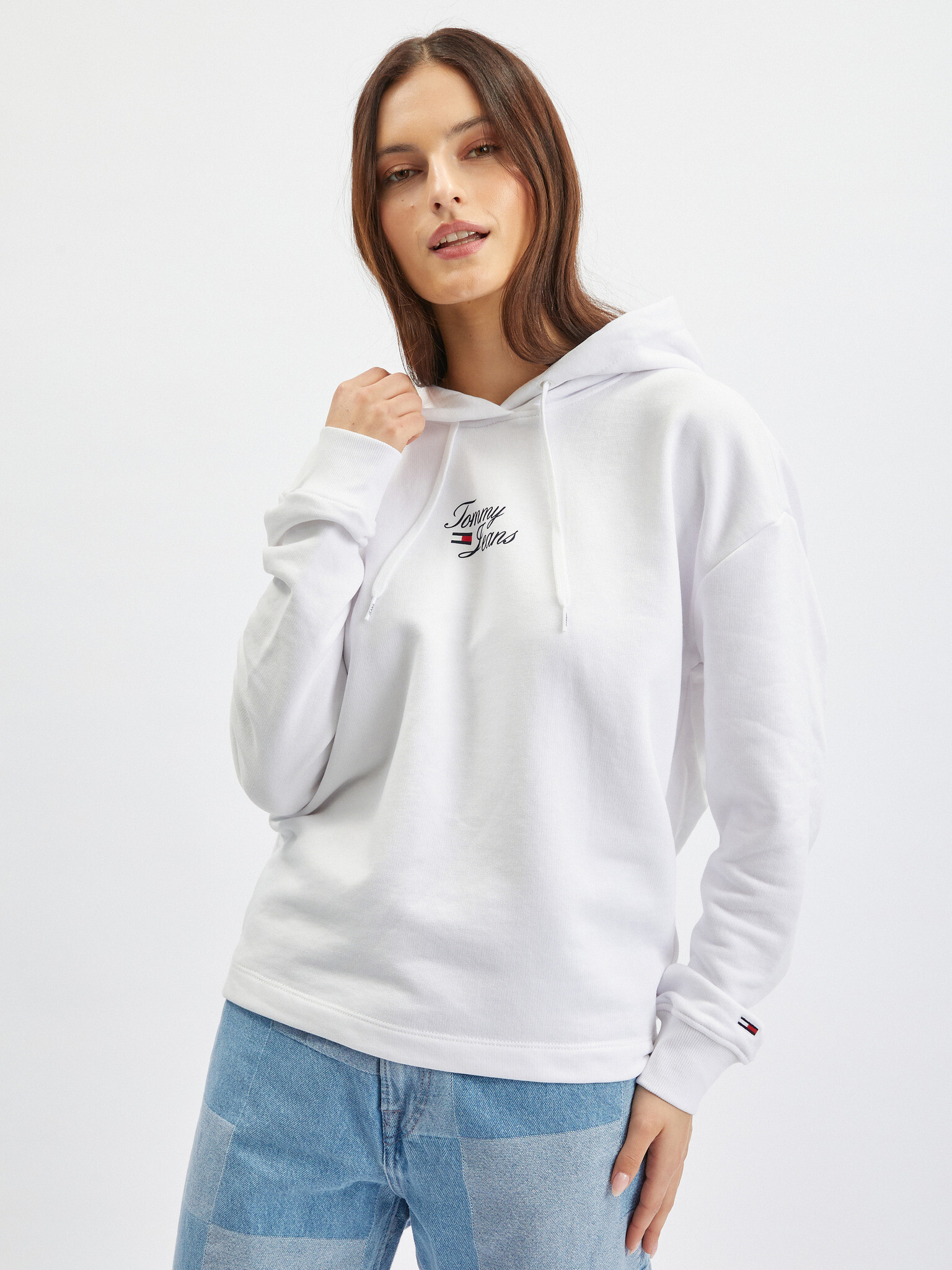 Tommy Jeans Hanorac Alb - Pled.ro