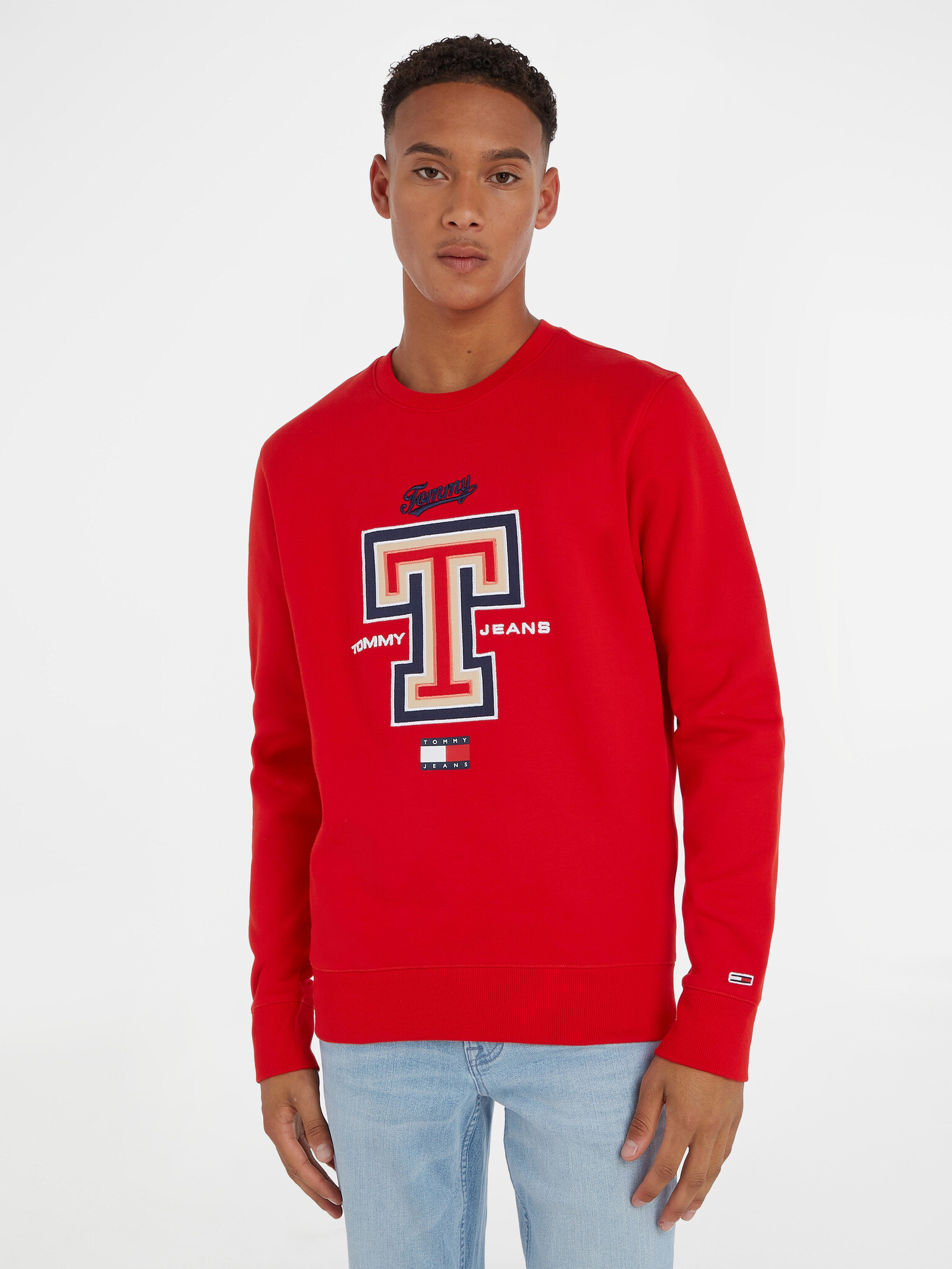 Tommy Jeans Modern Sport T Crew Hanorac Roșu - Pled.ro