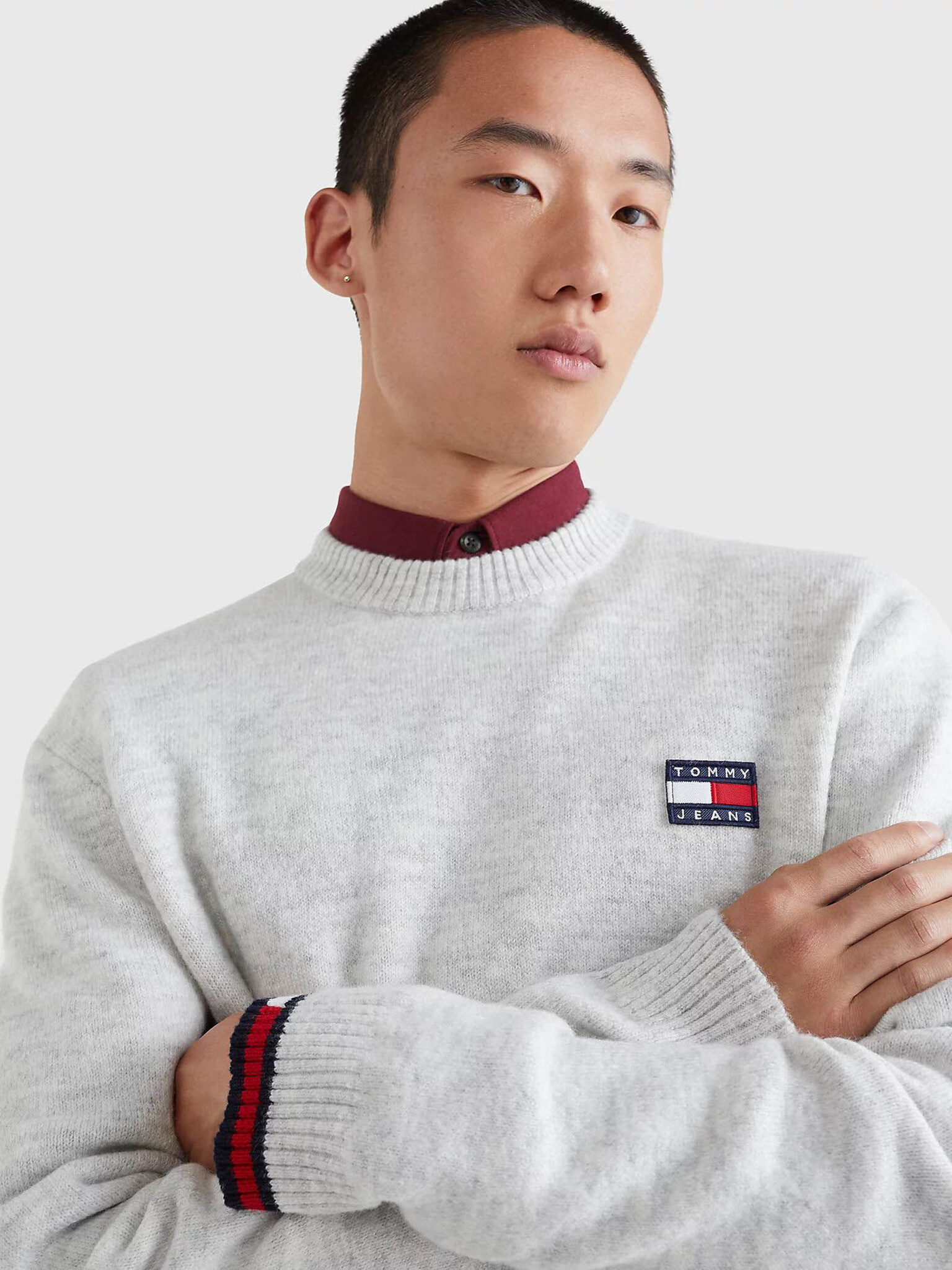 Tommy Jeans Pulover Gri - Pled.ro