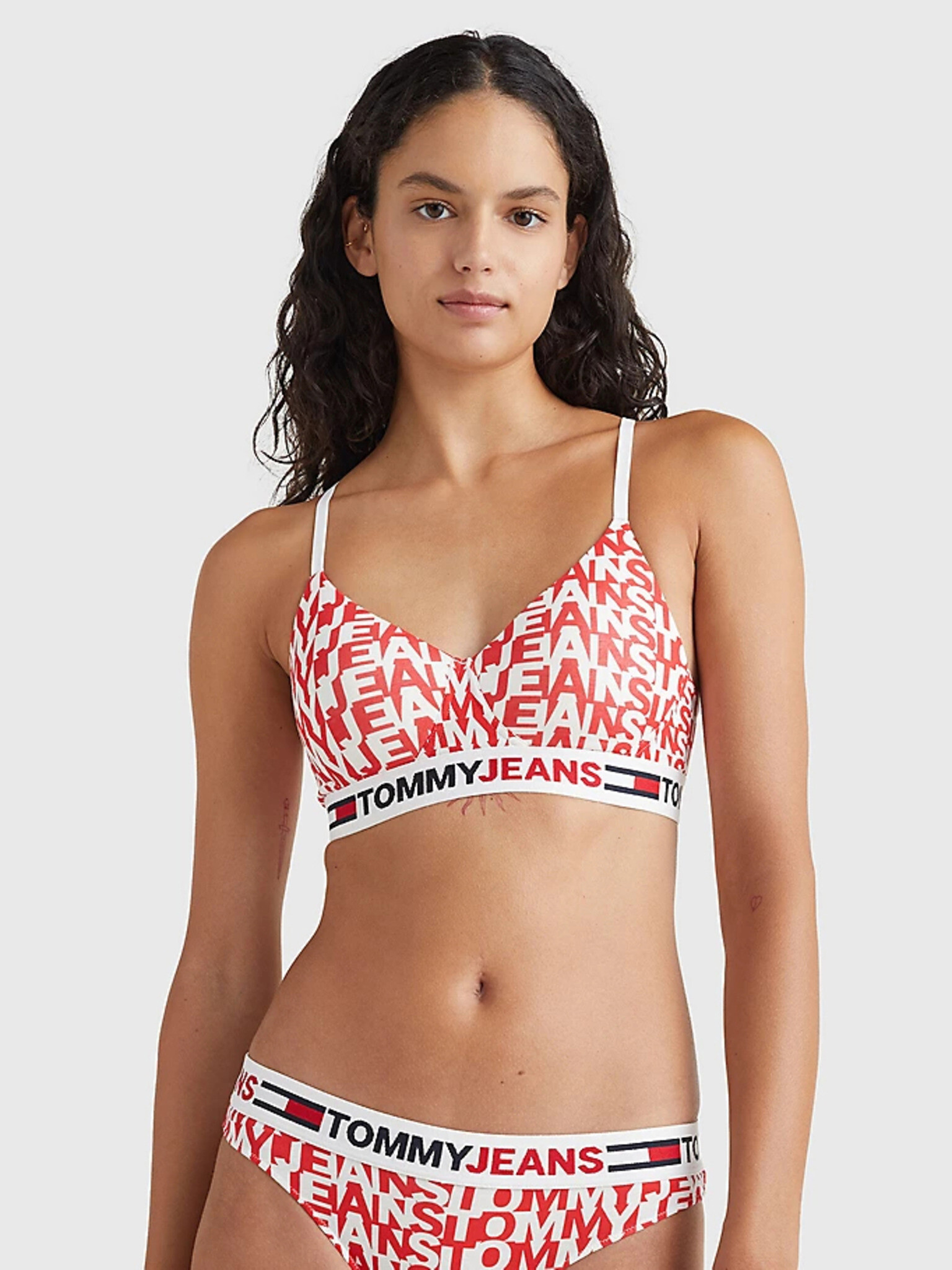 Tommy Jeans Sutien Alb - Pled.ro