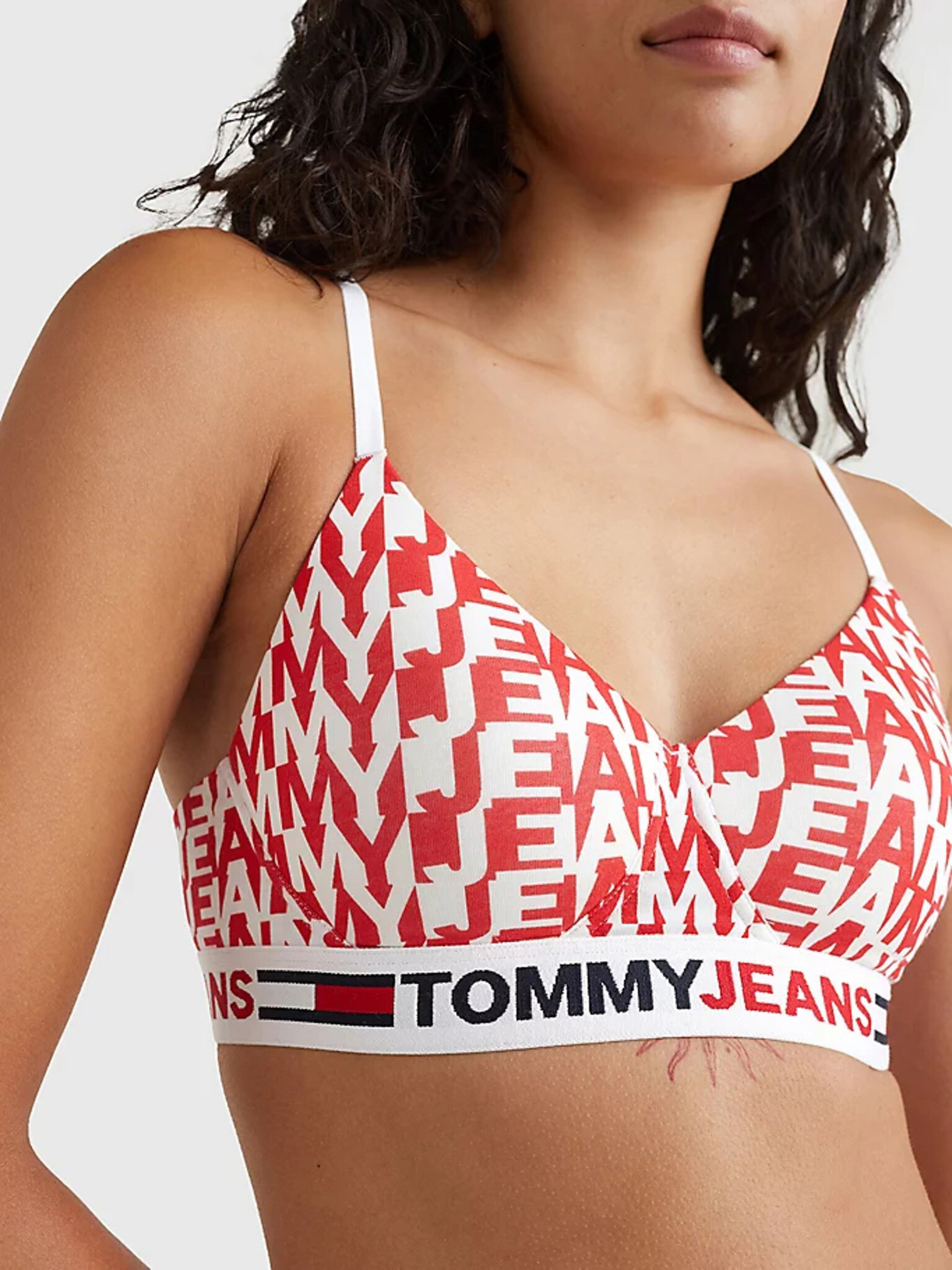 Tommy Jeans Sutien Alb - Pled.ro