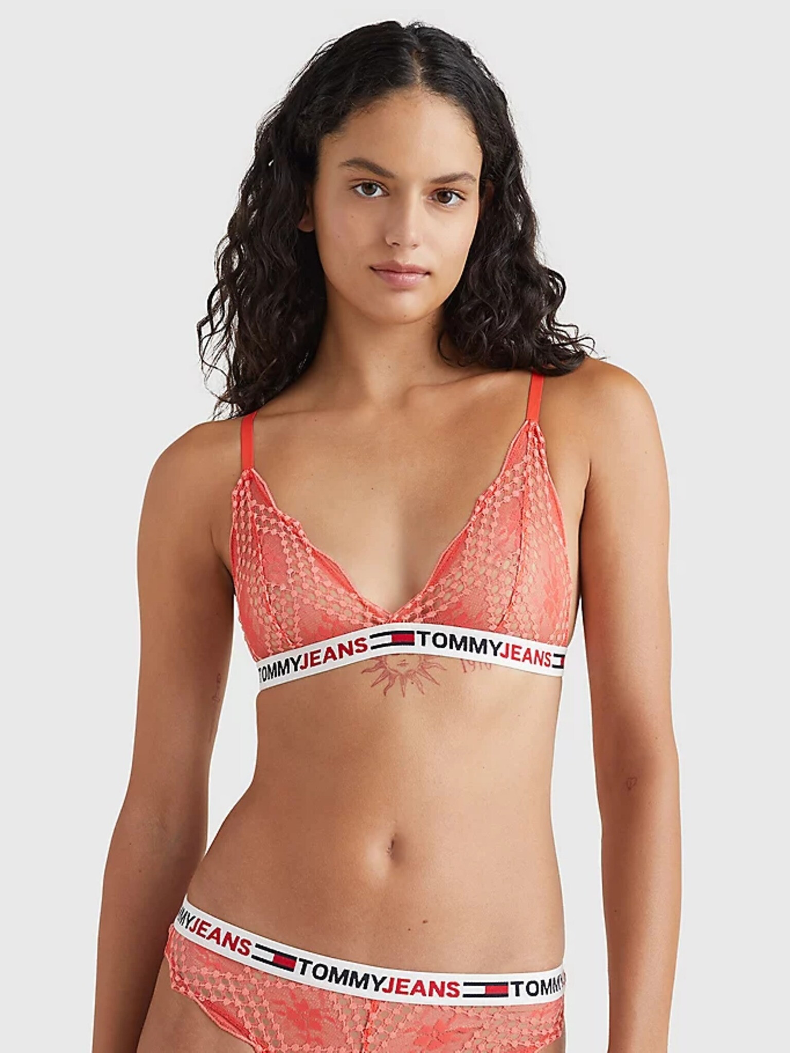 Tommy Jeans Sutien Roșu - Pled.ro