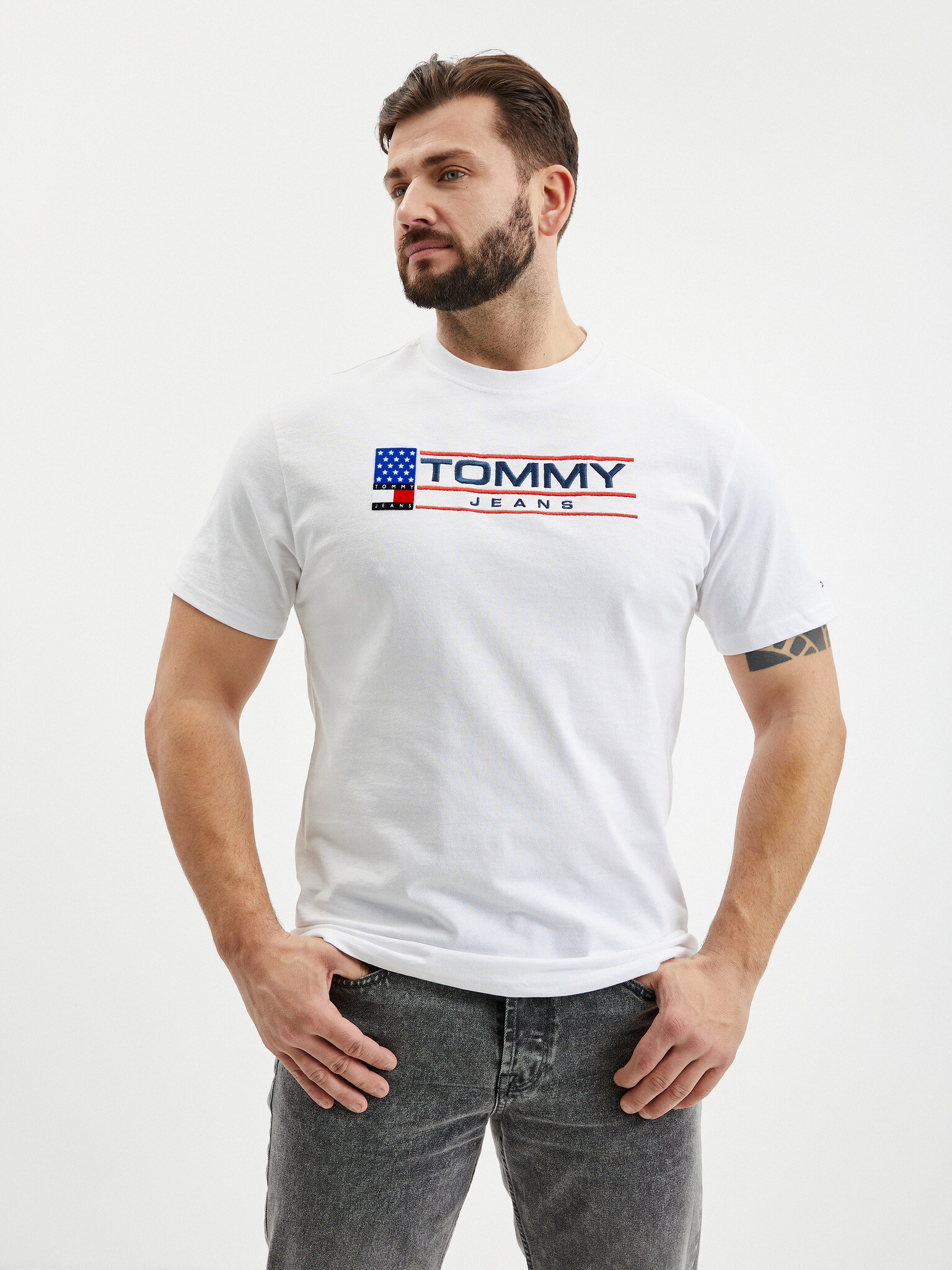 Tommy Jeans Tricou Alb - Pled.ro