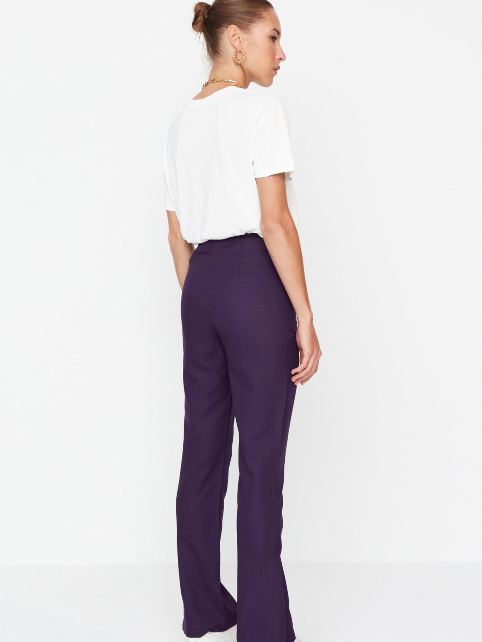 Trendyol Pantaloni Violet - Pled.ro