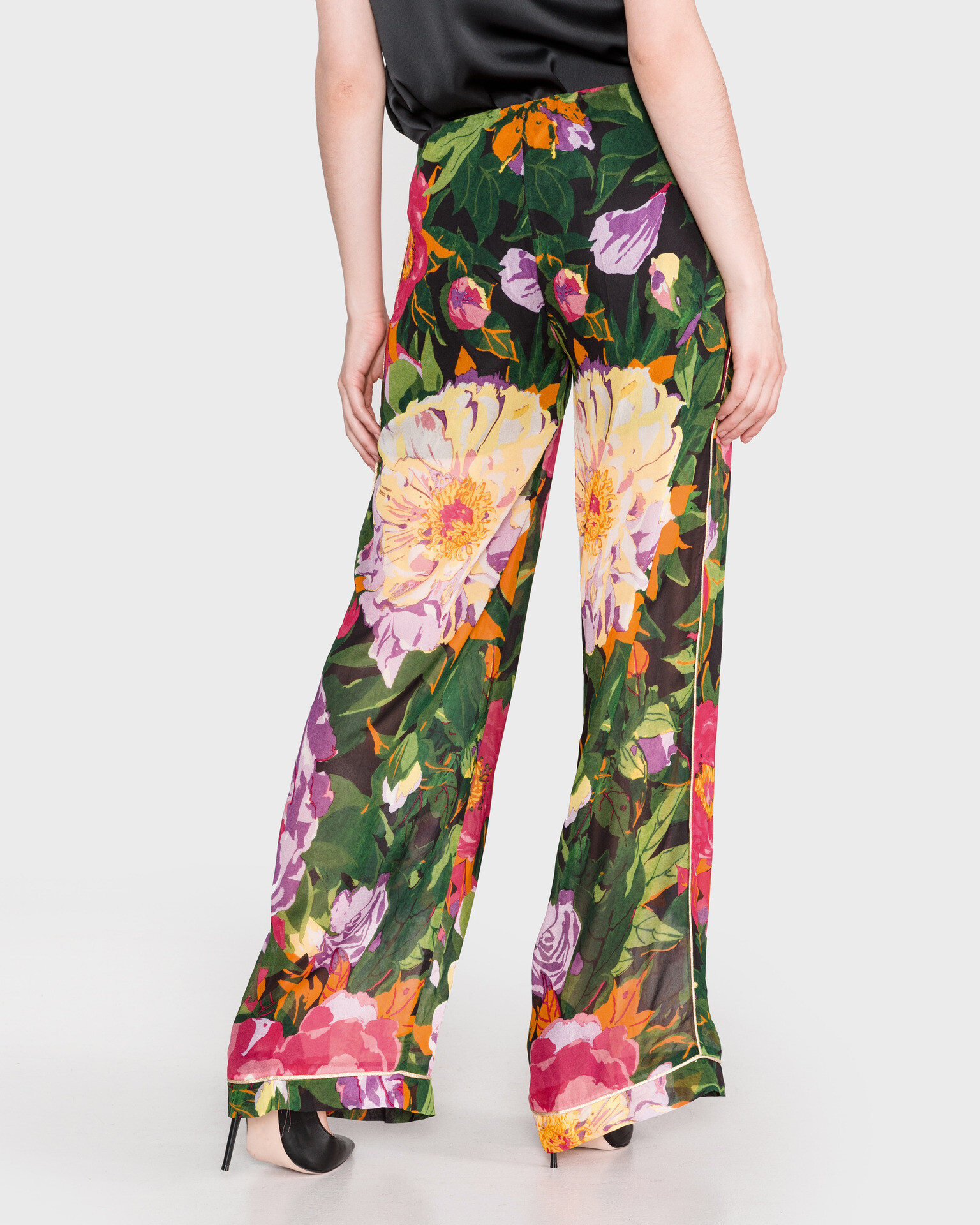 TWINSET Pantaloni Roz Multicolor - Pled.ro