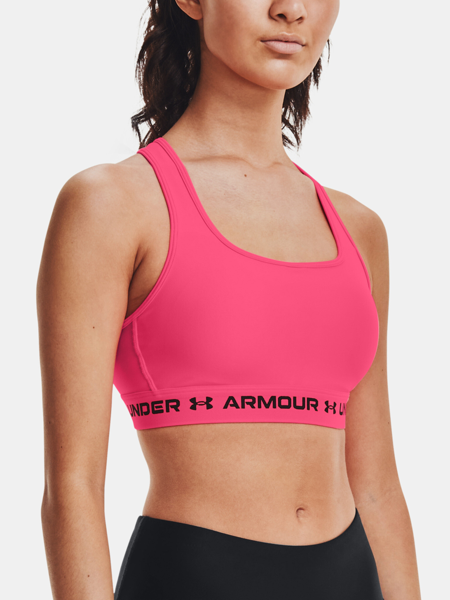 Under Armour Crossback Mid Bra Sport Sutien Roz - Pled.ro