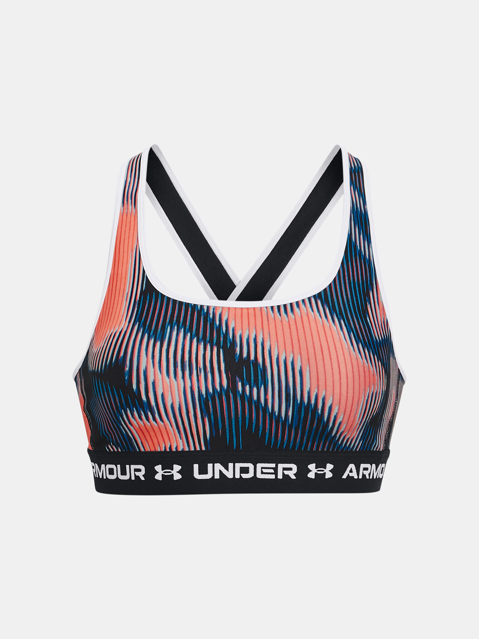 Under Armour Crossback Mid Print Sport Sutien Roz - Pled.ro