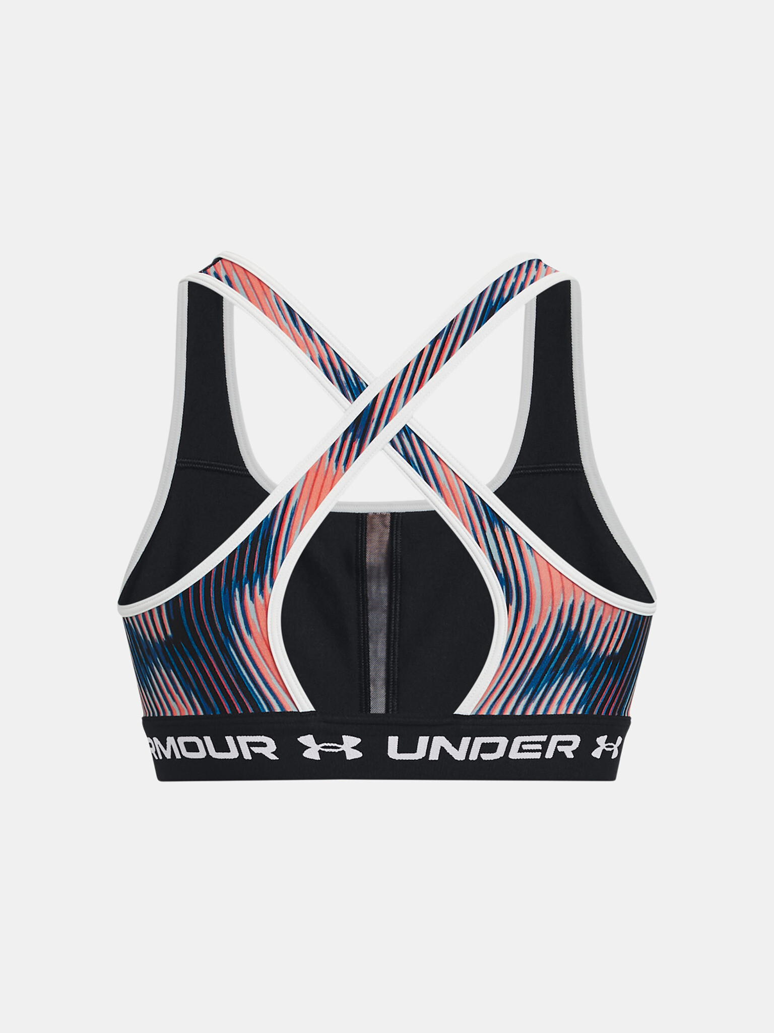 Under Armour Crossback Mid Print Sport Sutien Roz - Pled.ro