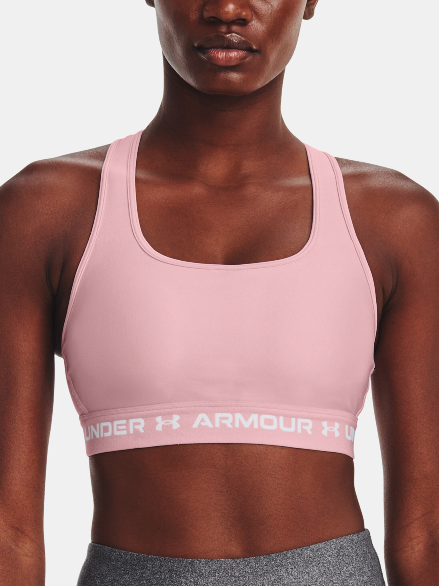 Under Armour Crossback Mid Sport Sutien Roz - Pled.ro