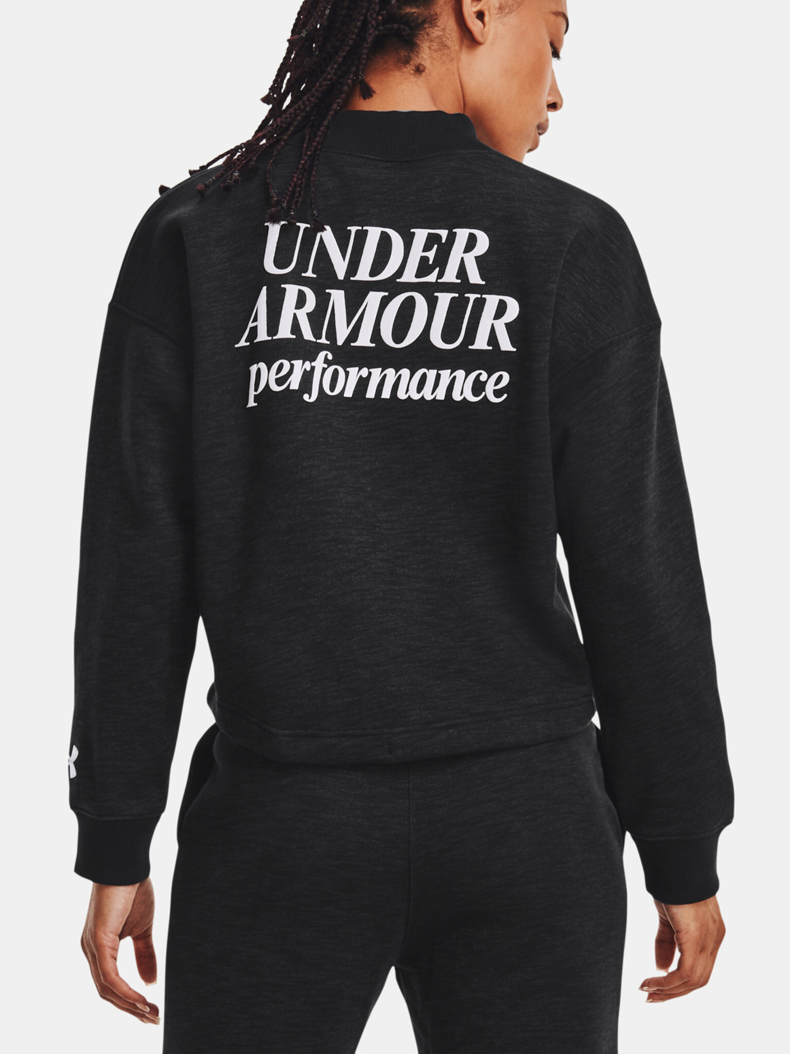 Under Armour Essential Script Crew Hanorac Negru - Pled.ro