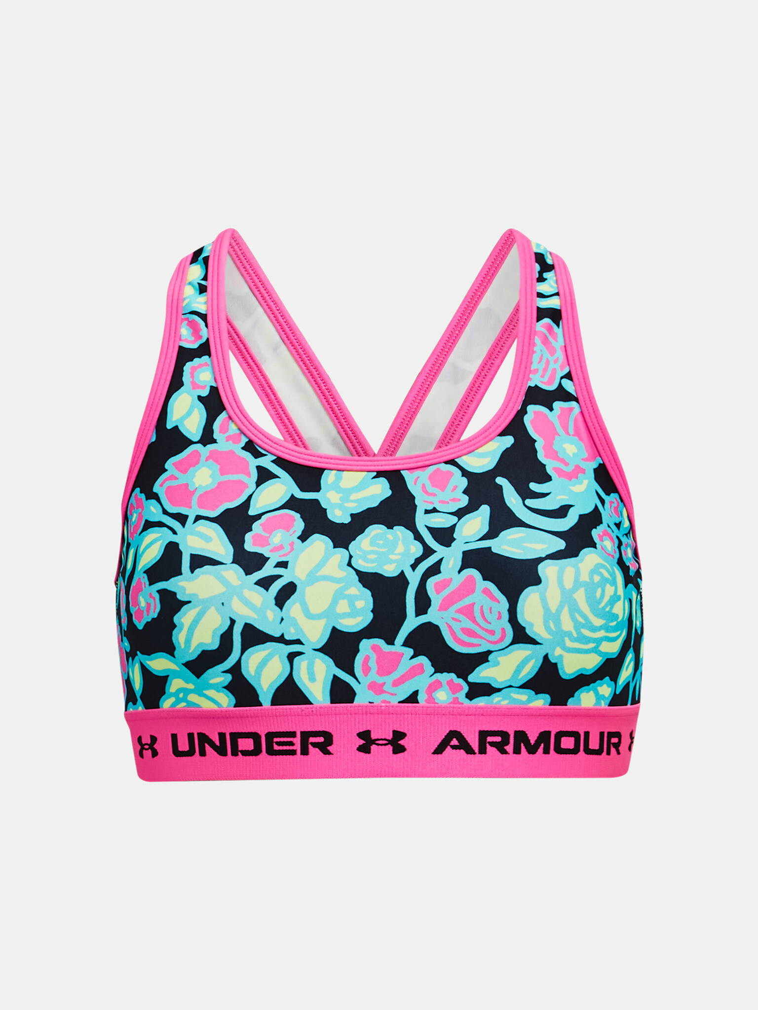 Under Armour G Crossback Mid Printed Sutien pentru fete Negru - Pled.ro