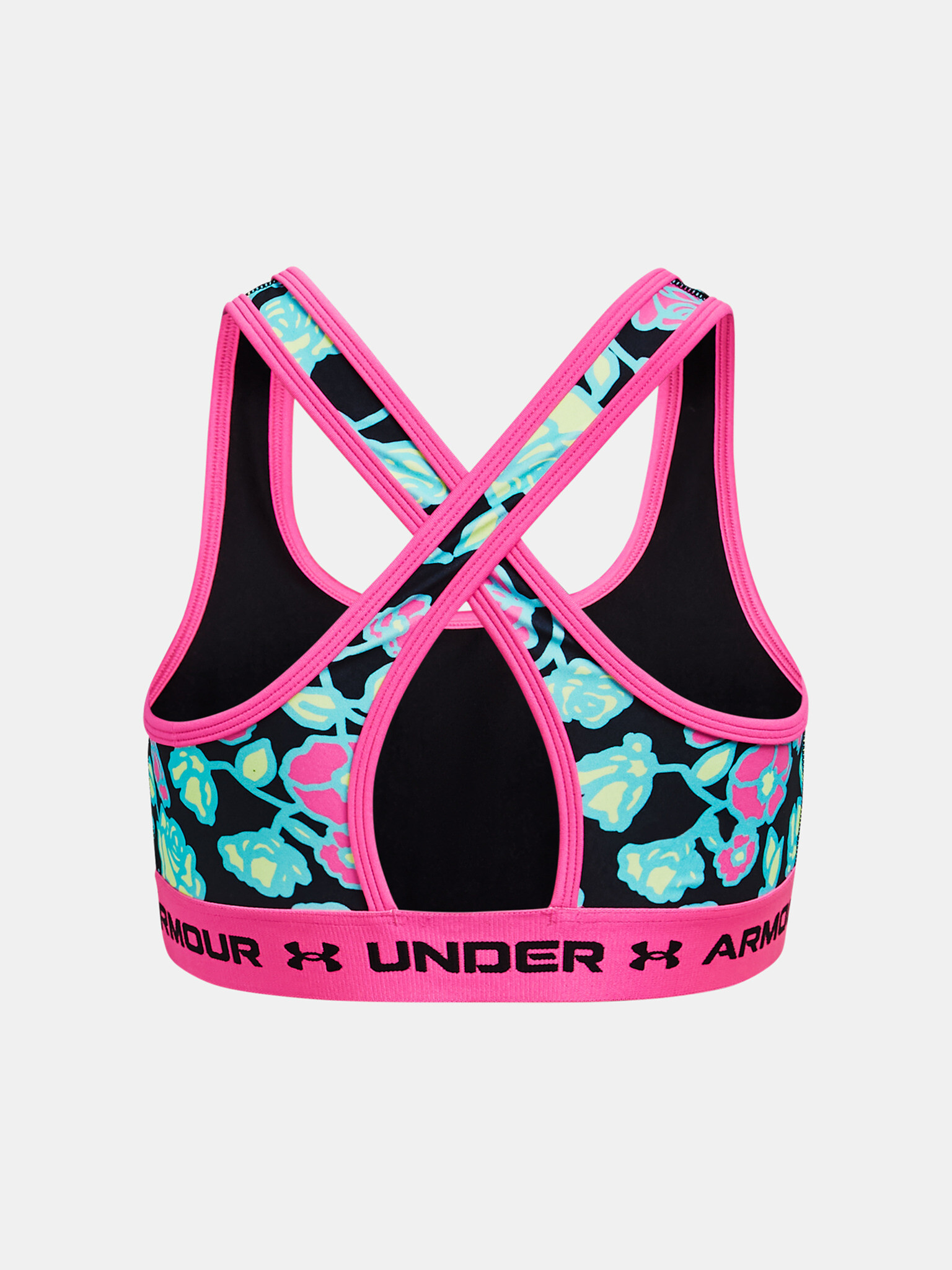 Under Armour G Crossback Mid Printed Sutien pentru fete Negru - Pled.ro