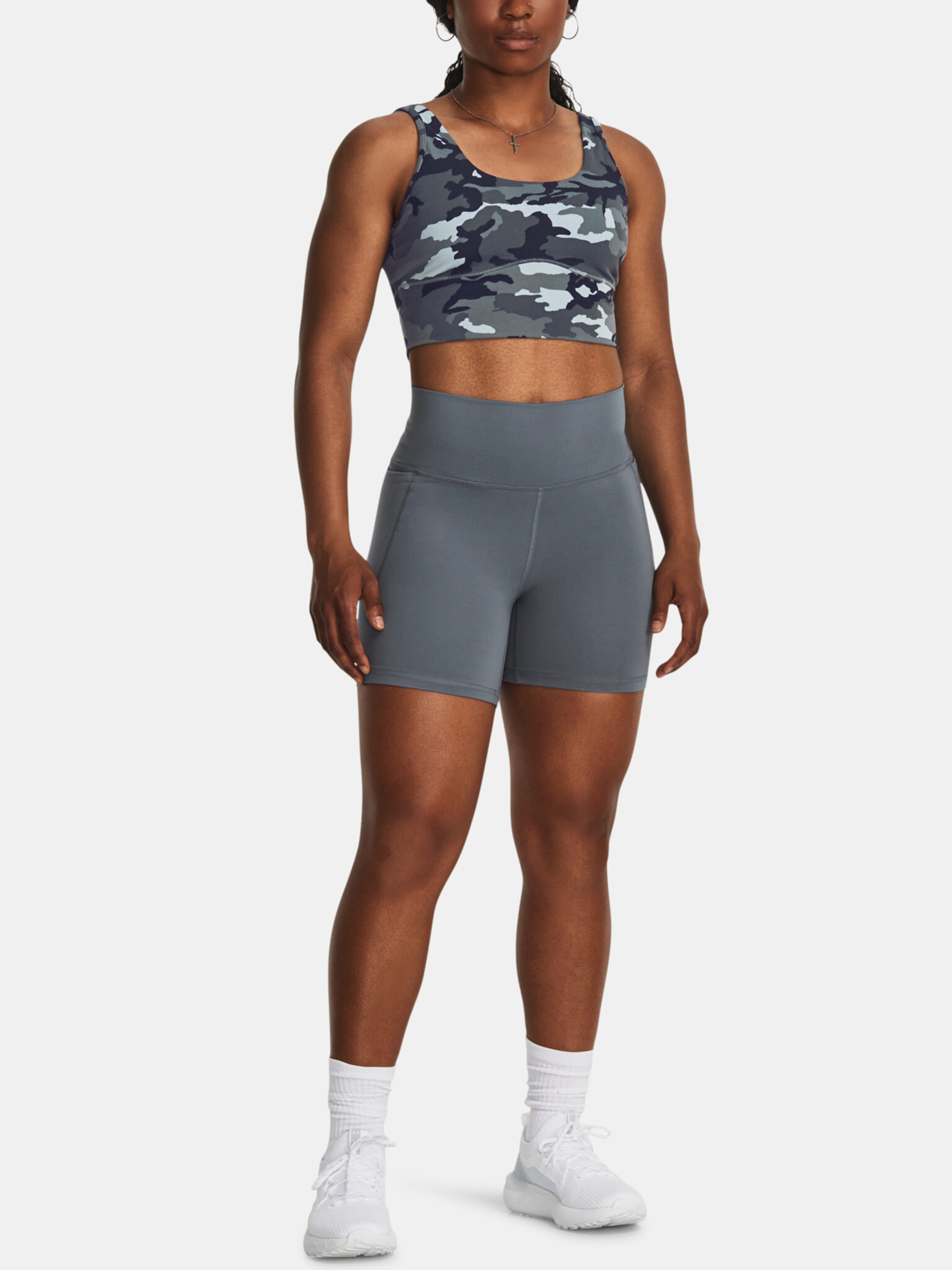 Under Armour Meridian Fitted Crop Maieu Gri - Pled.ro